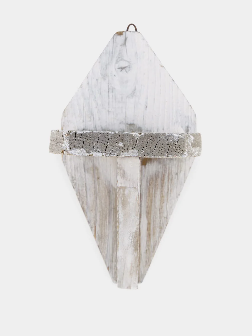 White Rustic Wooden Wall Shelf