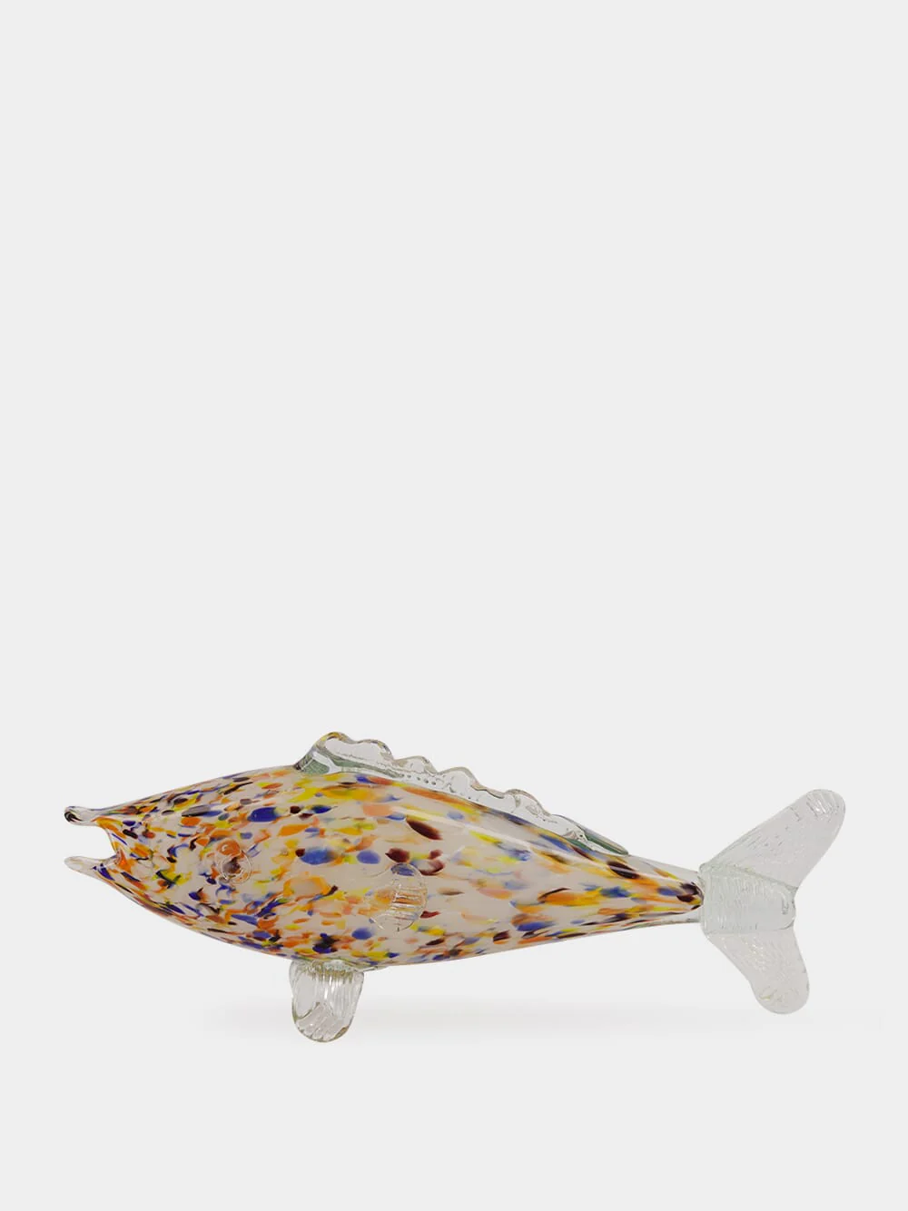 Yellow Multicoloured Glass Fish