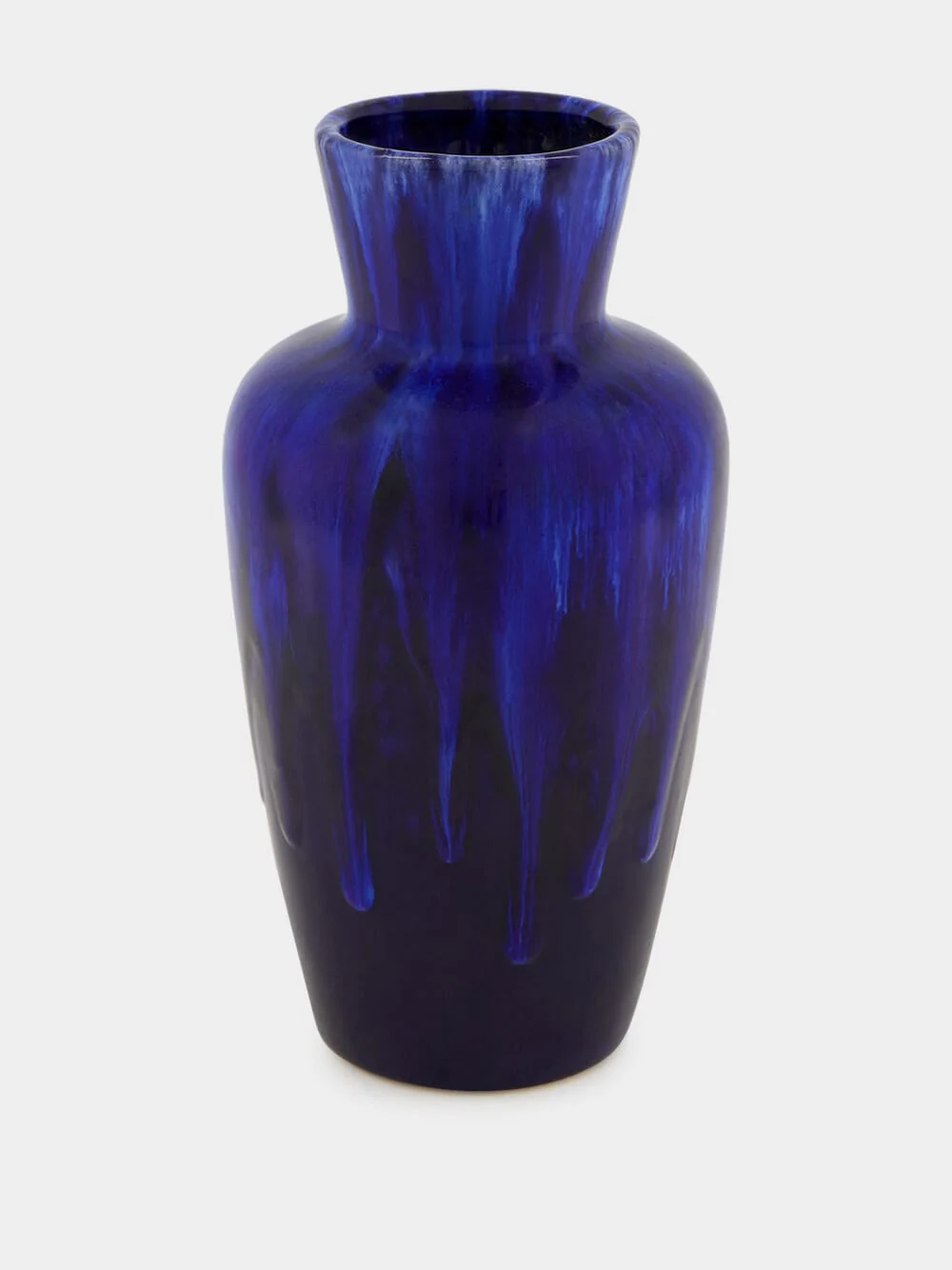 Fat Lava Ceramic Vase in Blue and Black