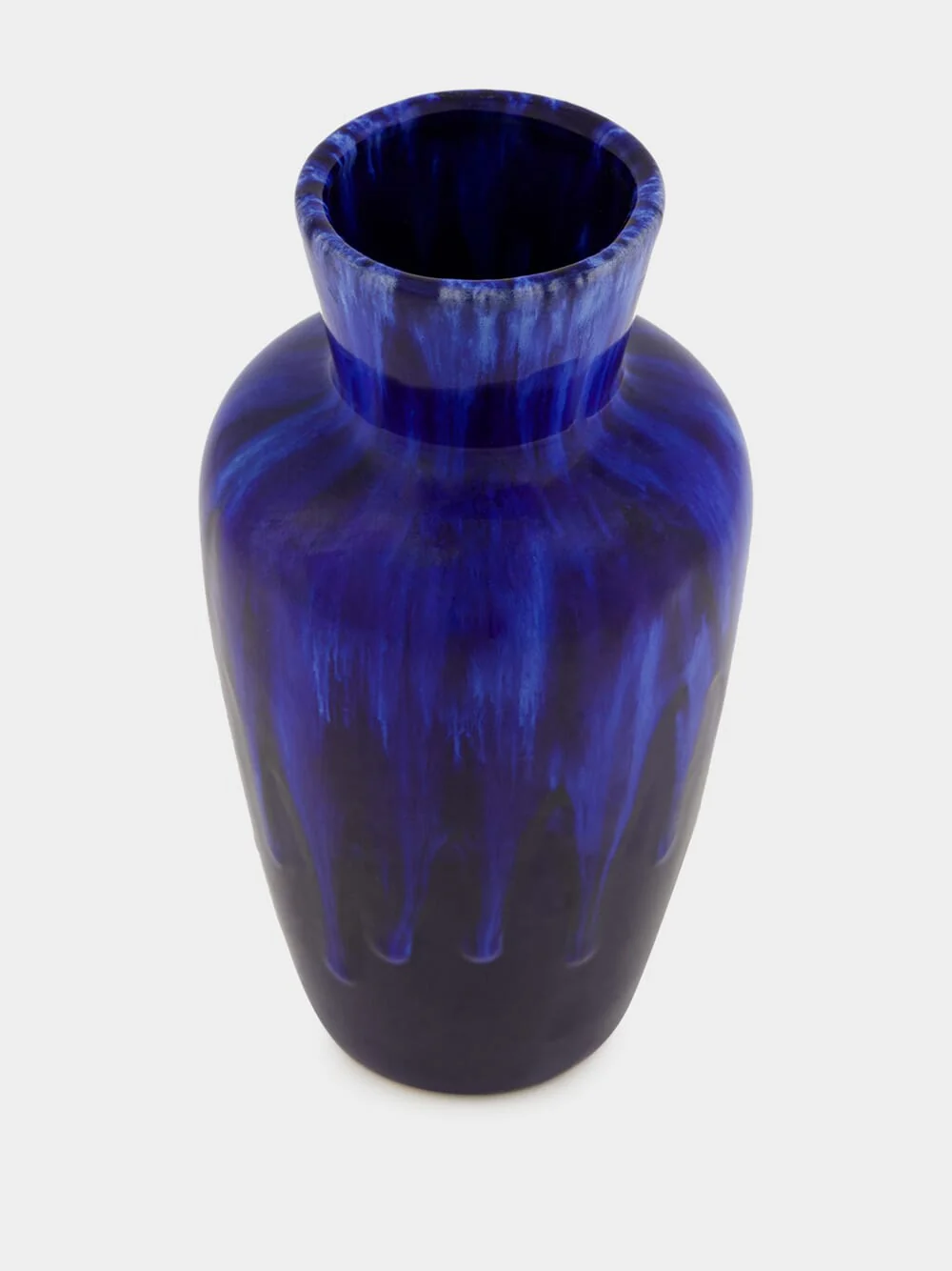 Fat Lava Ceramic Vase in Blue and Black - Image 2