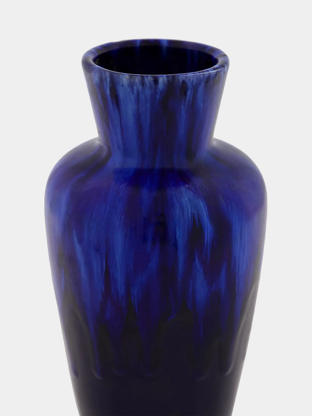 Fat Lava Ceramic Vase in Blue and Black - Image 3