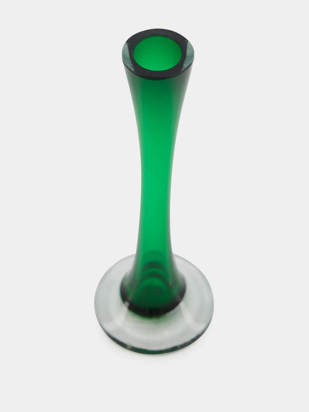 Green Tall Flared Glass Vase - Image 2