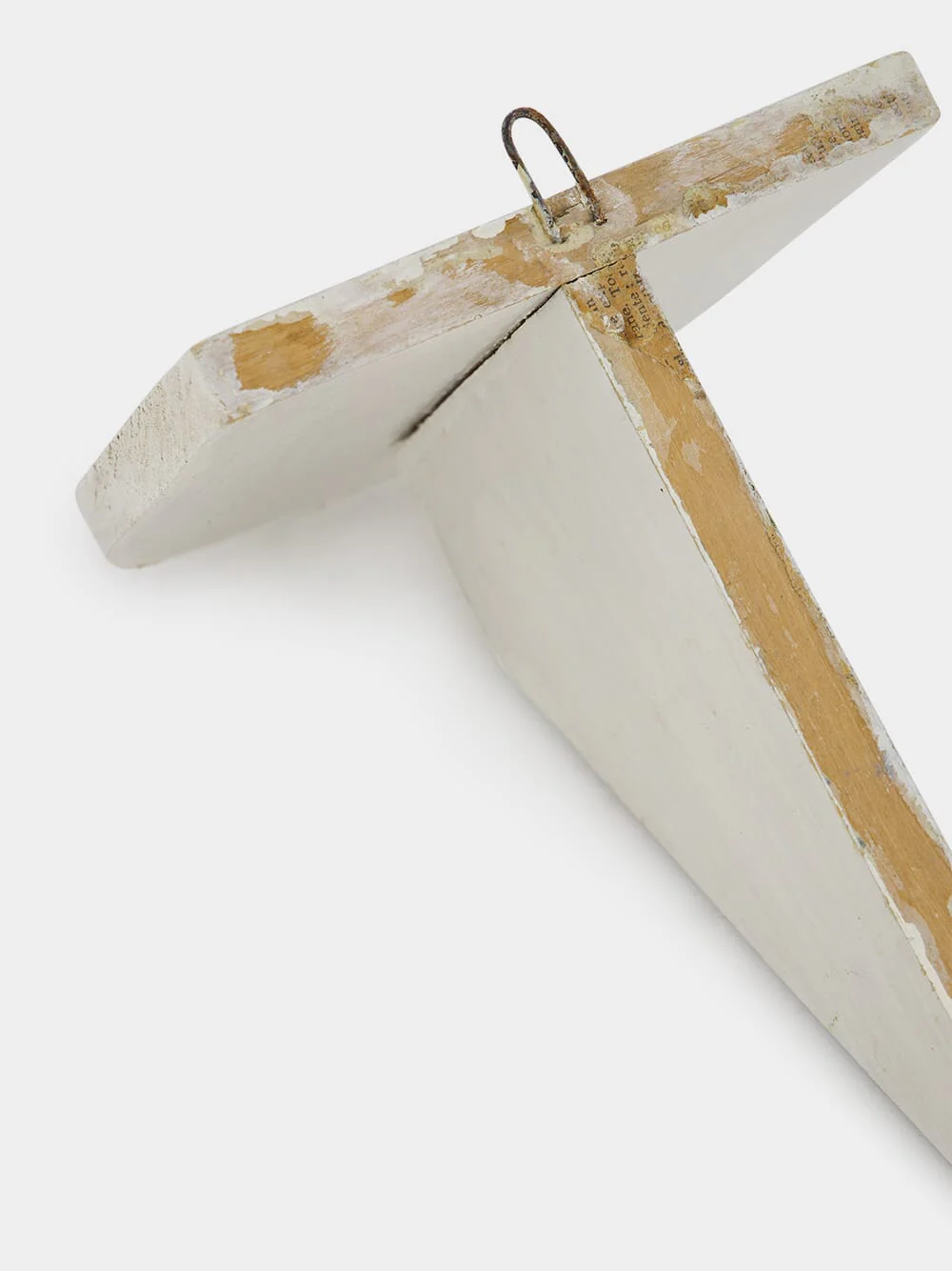 Rustic White Wooden Shelf - Image 3