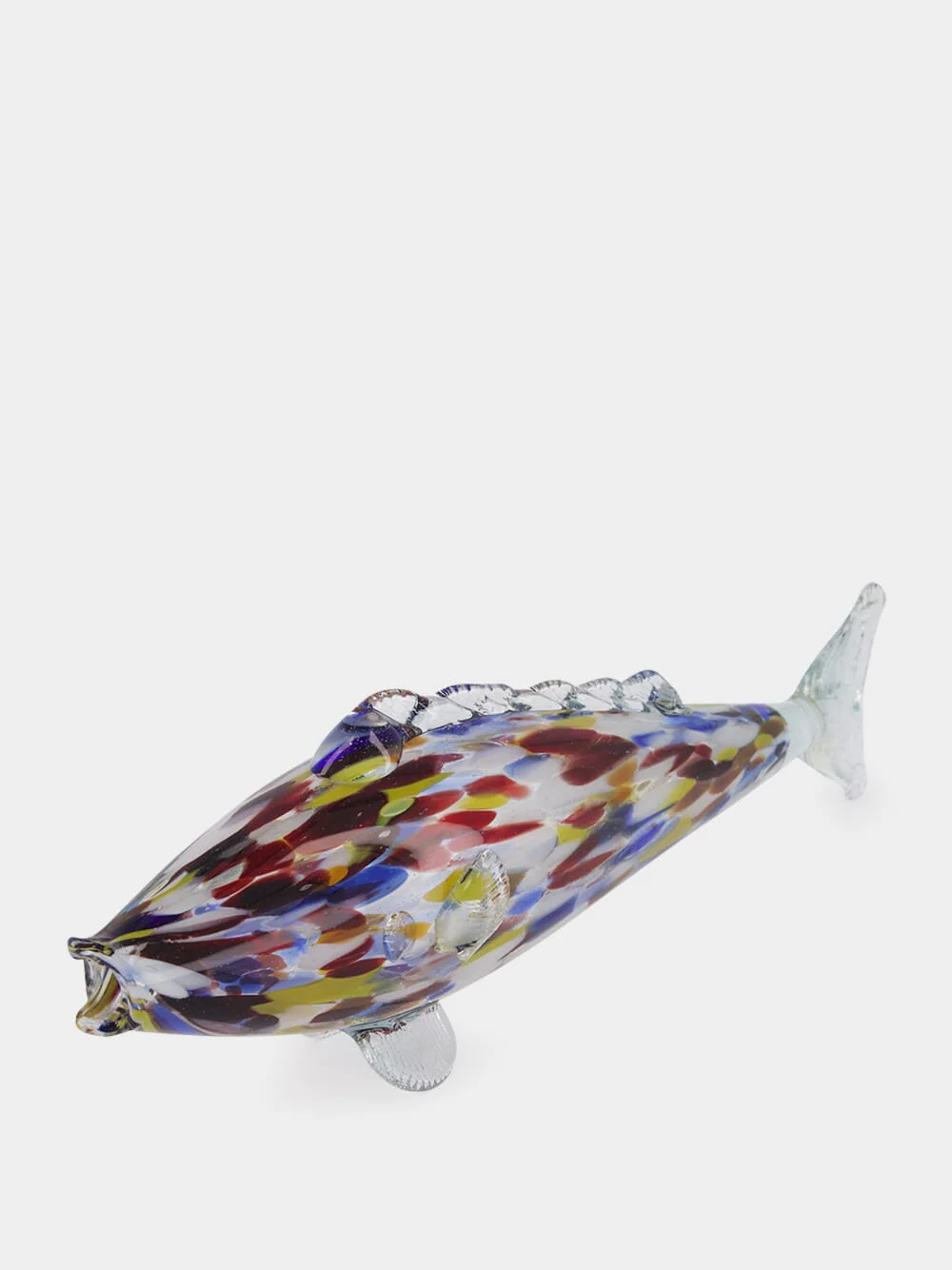 Red and Yellow Glass Fish Sculpture - Image 2