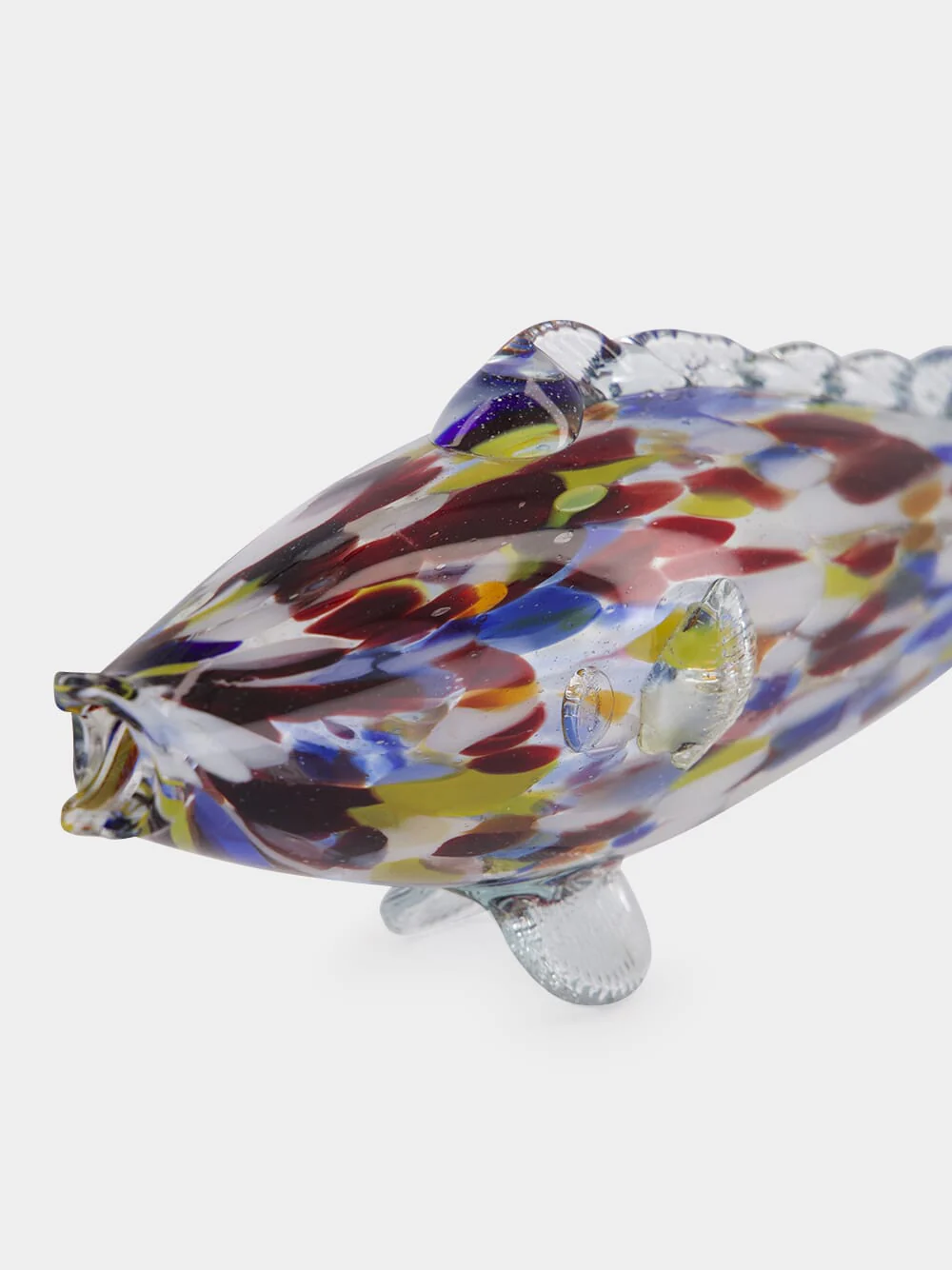 Red and Yellow Glass Fish Sculpture - Image 4