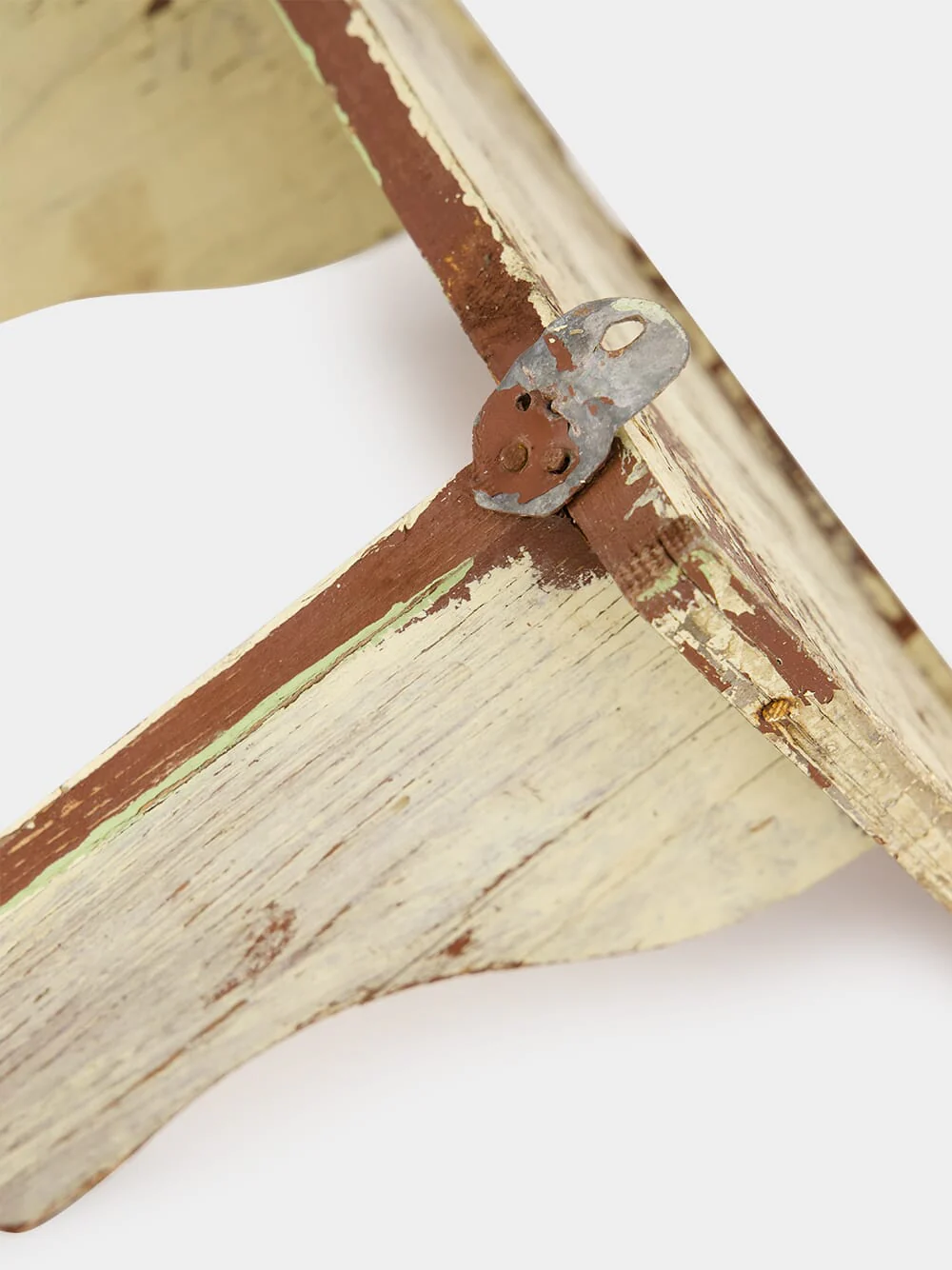 Rustic White Wooden Shelf - Image 3