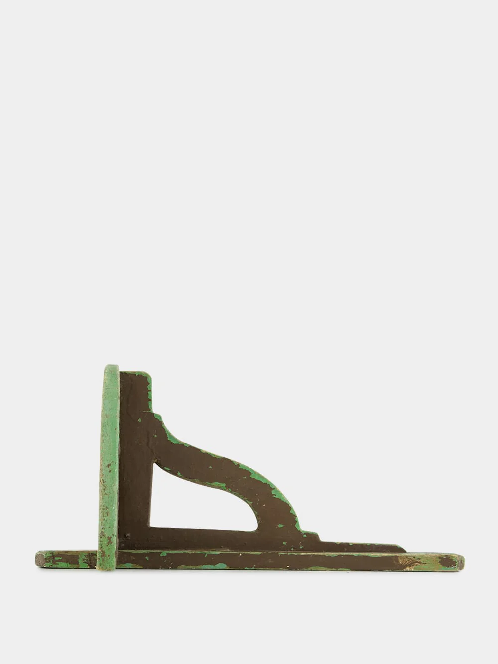 Rustic Wooden Shelf in Green and Brown - Image 2