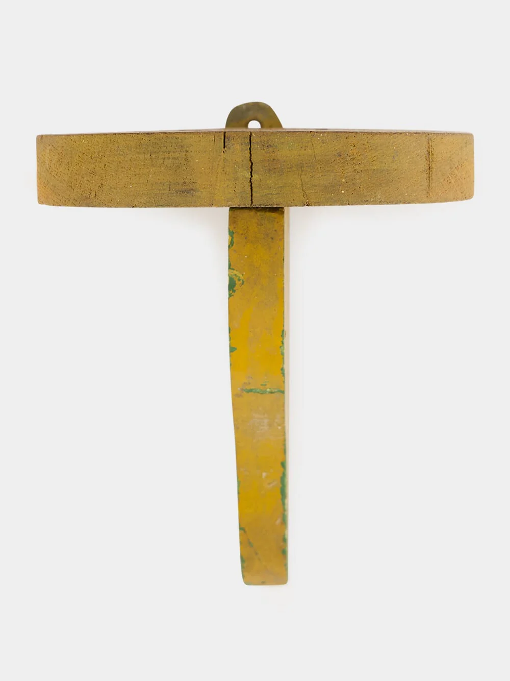 Yellow Wooden Wall Shelf