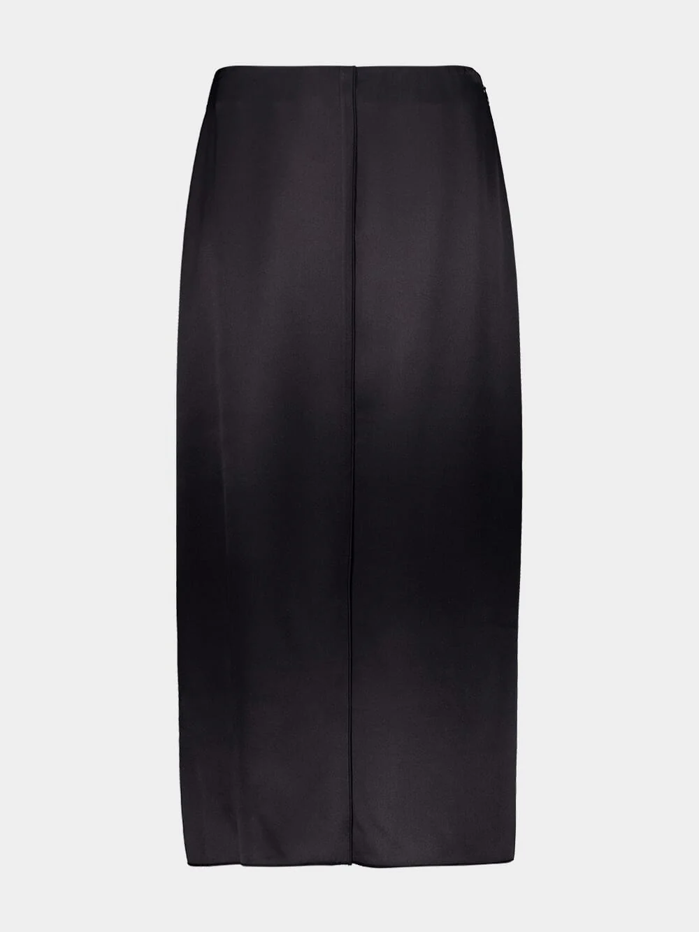 Benji Black Silk Midi Skirt