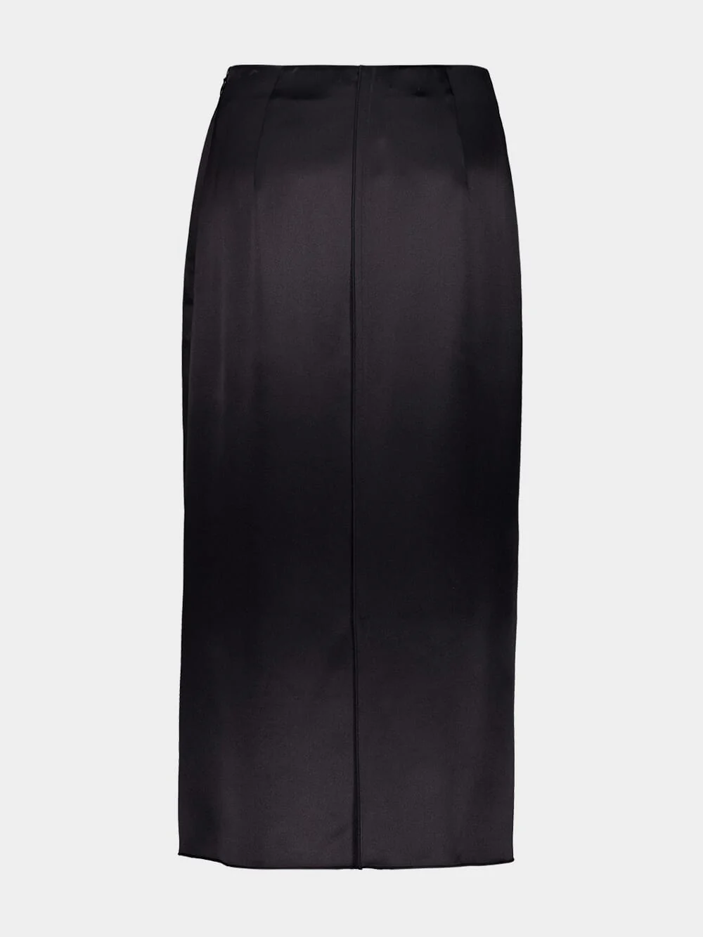 Benji Black Silk Midi Skirt - Image 3