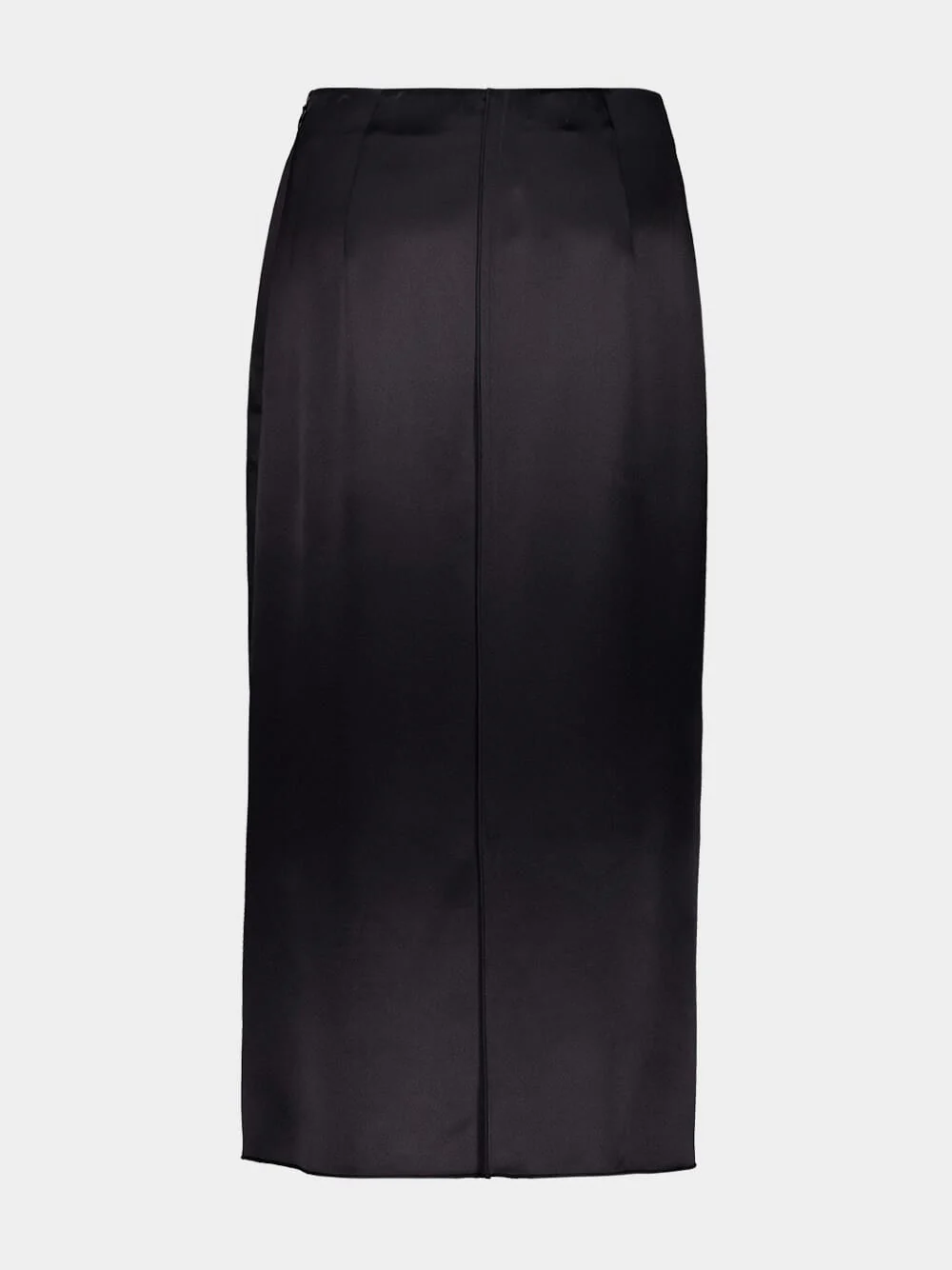 Benji Black Silk Midi Skirt - Image 7