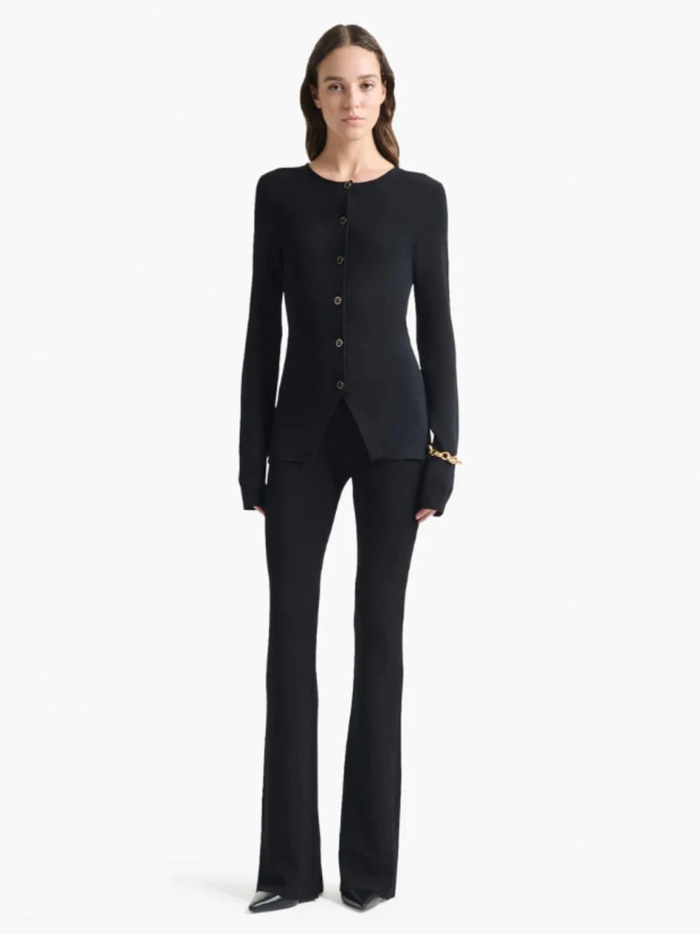 Black Florie Jersey Bootcut Trousers - Image 2