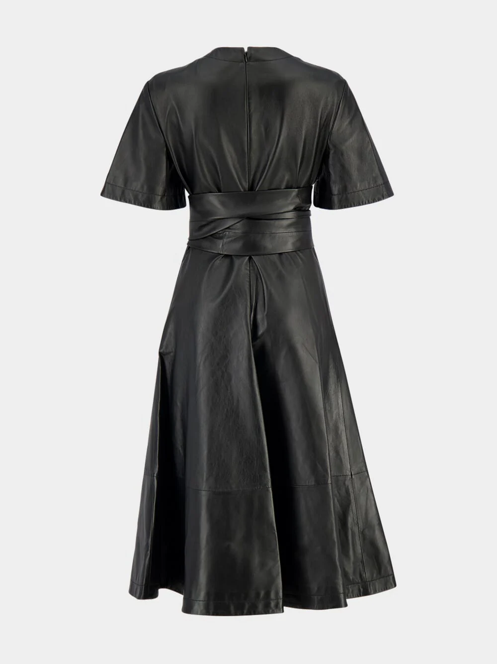 Black Kirsty Leather Dress - Image 2