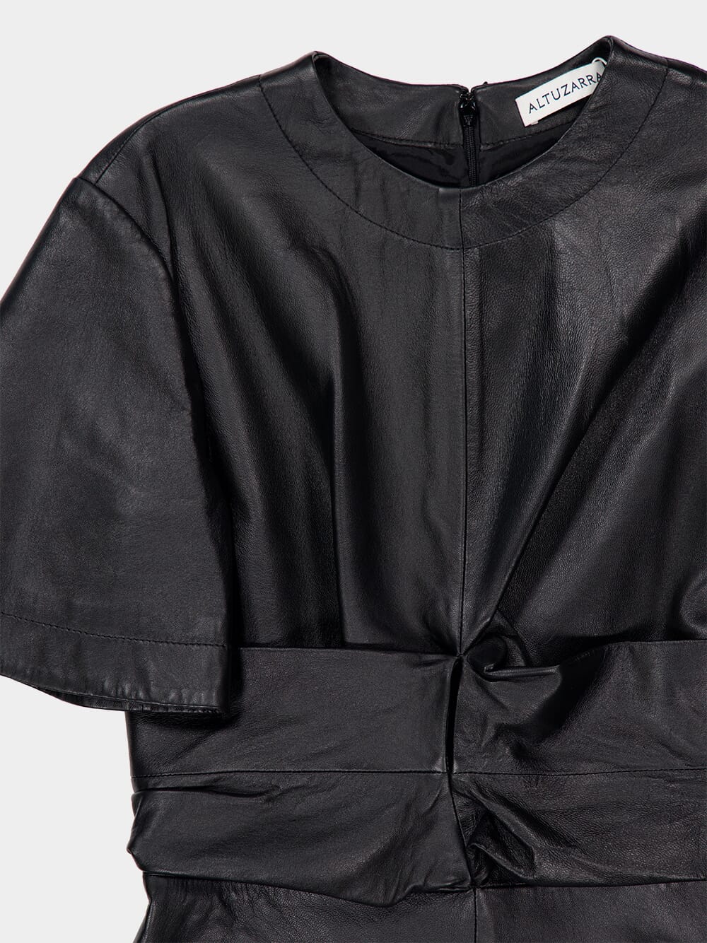 Black Kirsty Leather Dress - Image 3