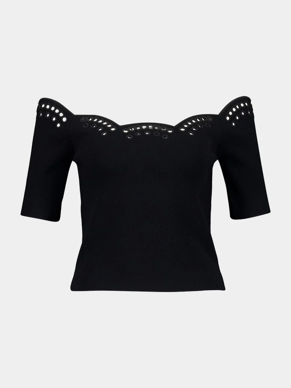 Black Posy Off-Shoulder Top - Image 2