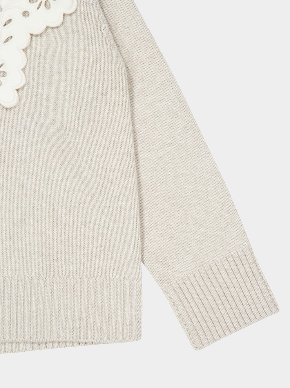 Bone Melange Toro Merino Wool Sweater - Image 6