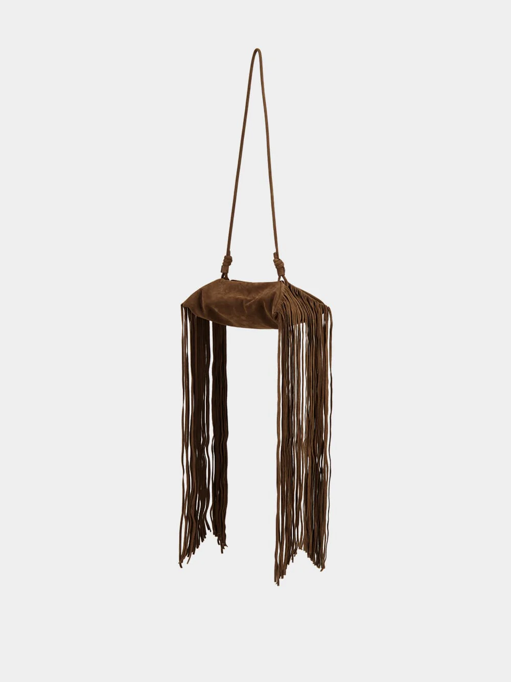 Chocolate Origami Fringe Mini Bag - Image 5