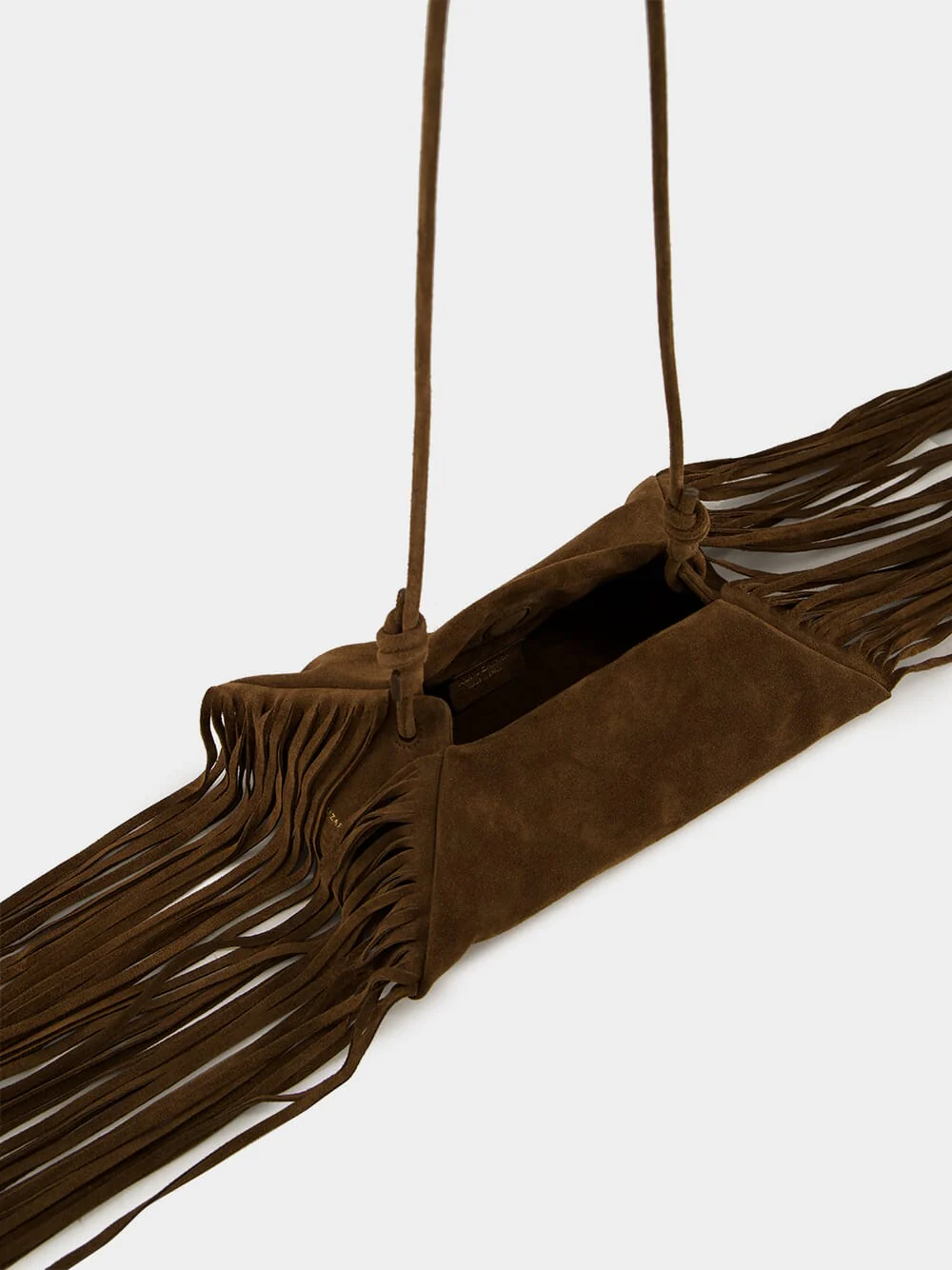 Chocolate Origami Fringe Mini Bag - Image 6