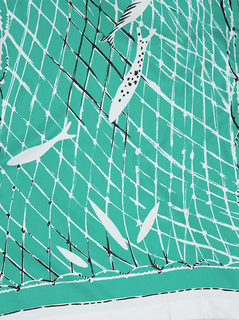Green Fishnet Silk Maxi Skirt - Image 5