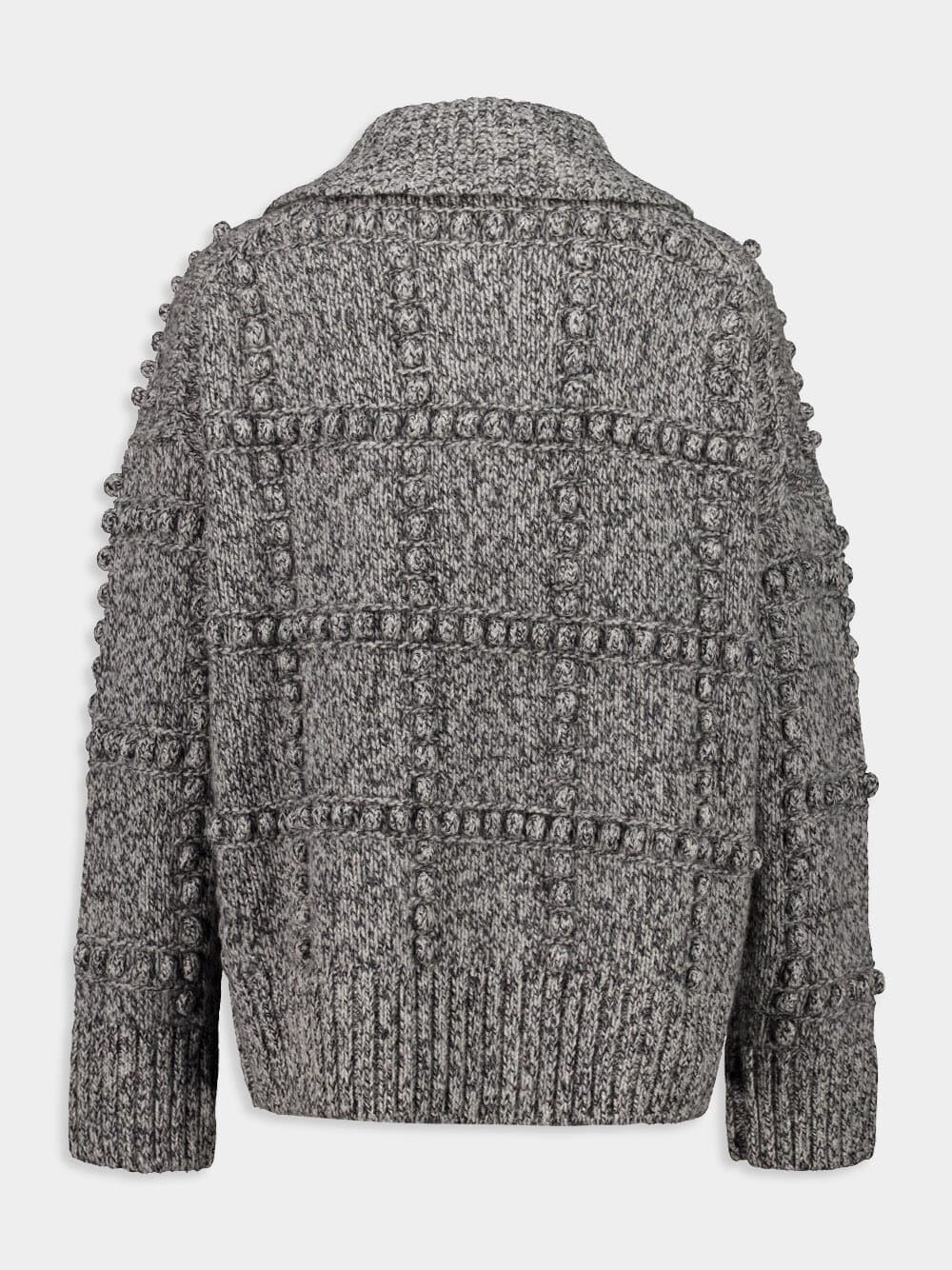 Grey Melange Mitch Merino Sweater - Image 2