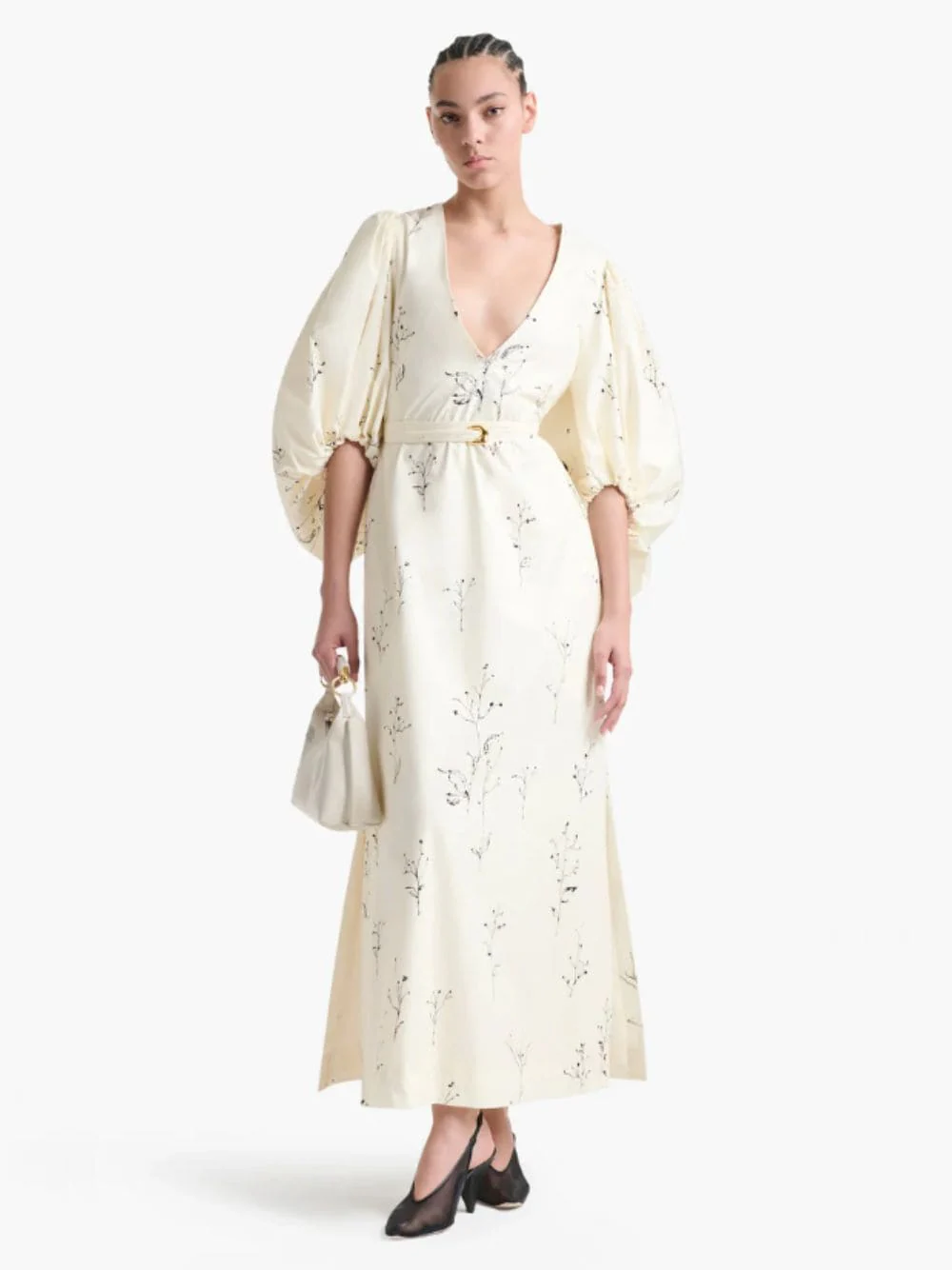Ivory Botanical Corrie Maxi Dress