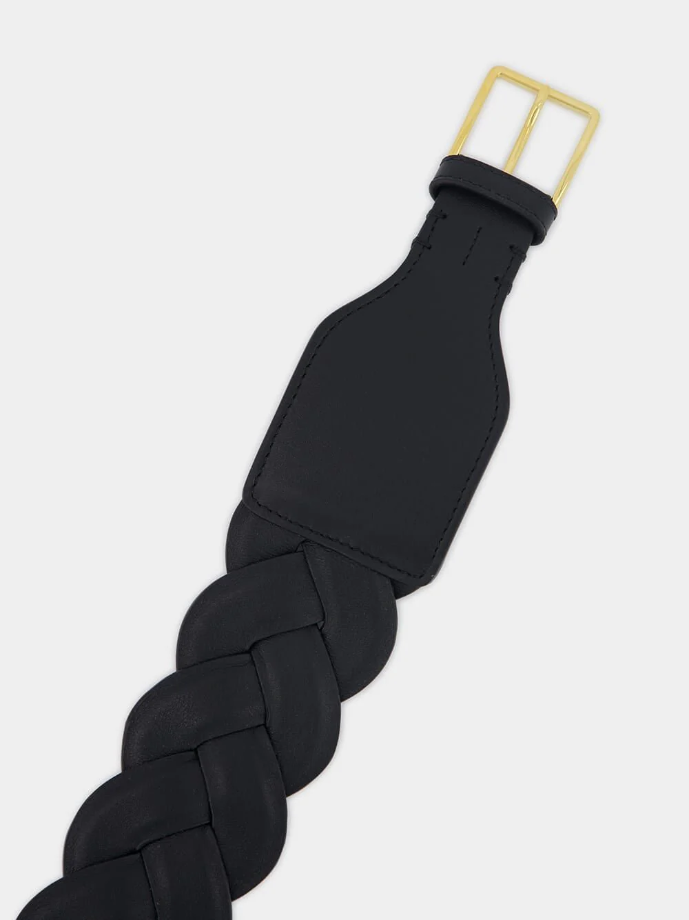 Black Skinny Braid Belt - Image 3