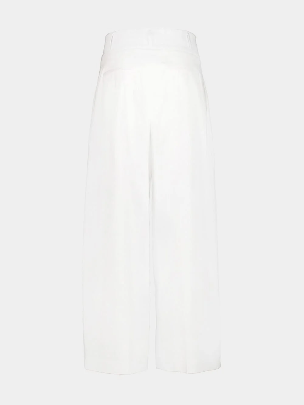 White Wilson Wide-Leg Cotton Pants - Image 2