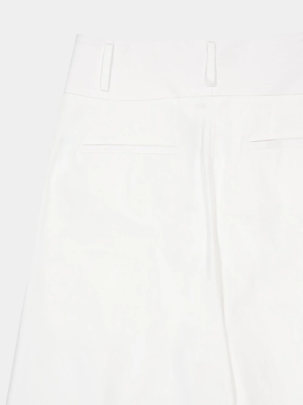 White Wilson Wide-Leg Cotton Pants - Image 3
