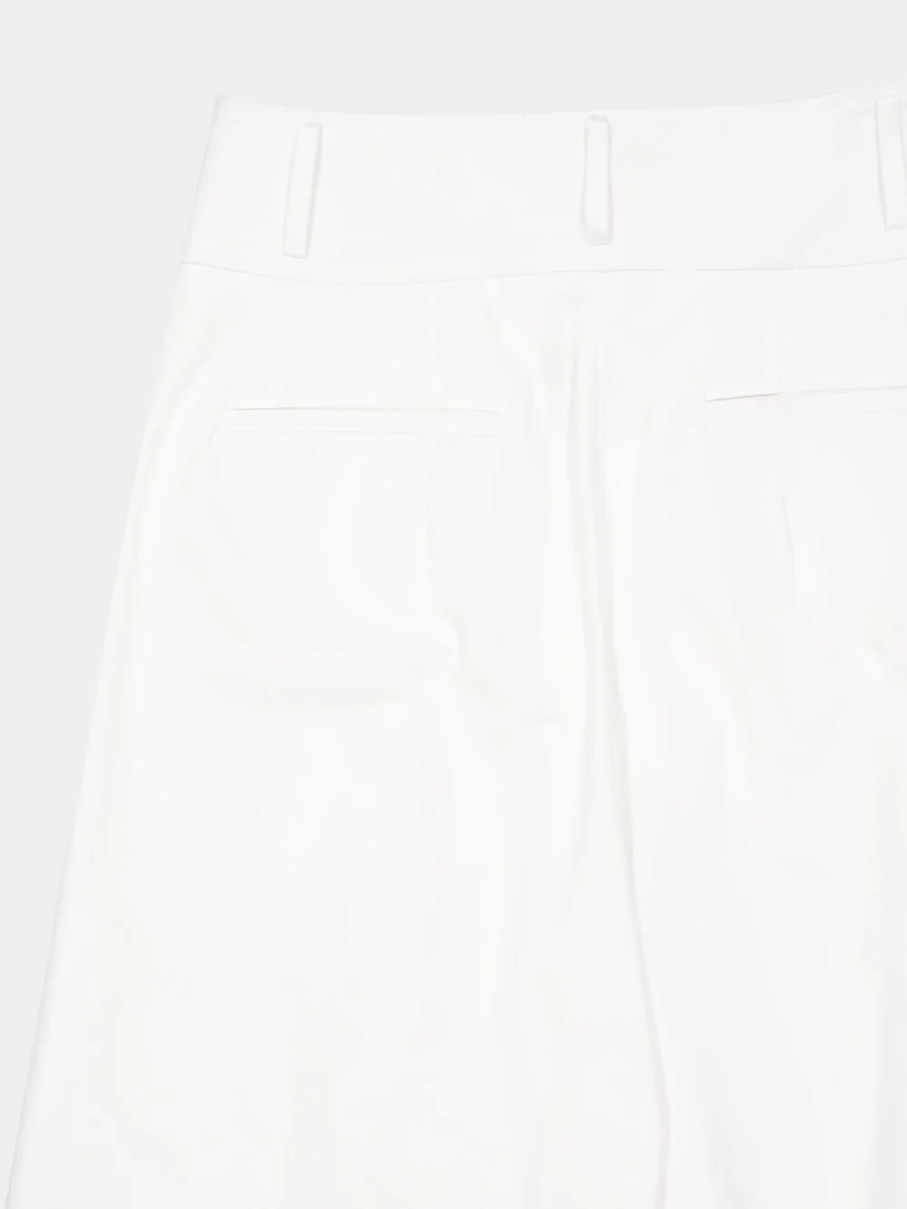 White Wilson Wide-Leg Cotton Pants - Image 4