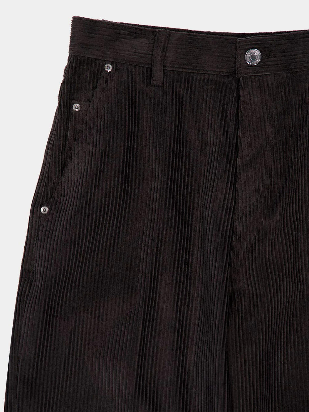 Anthracite Cotton Corduroy Large Fit Trousers - Image 3