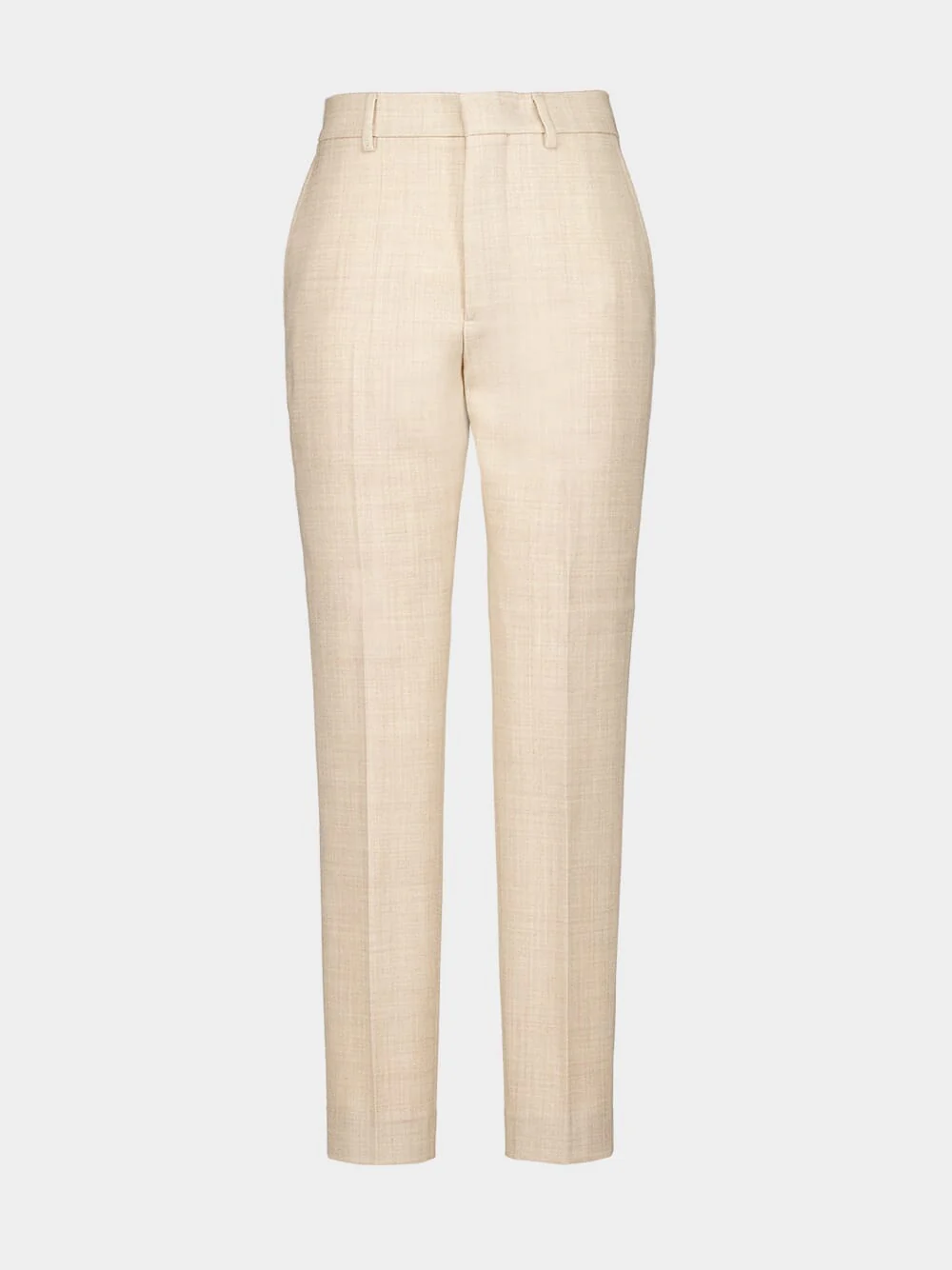 Beige Cigarette Trousers