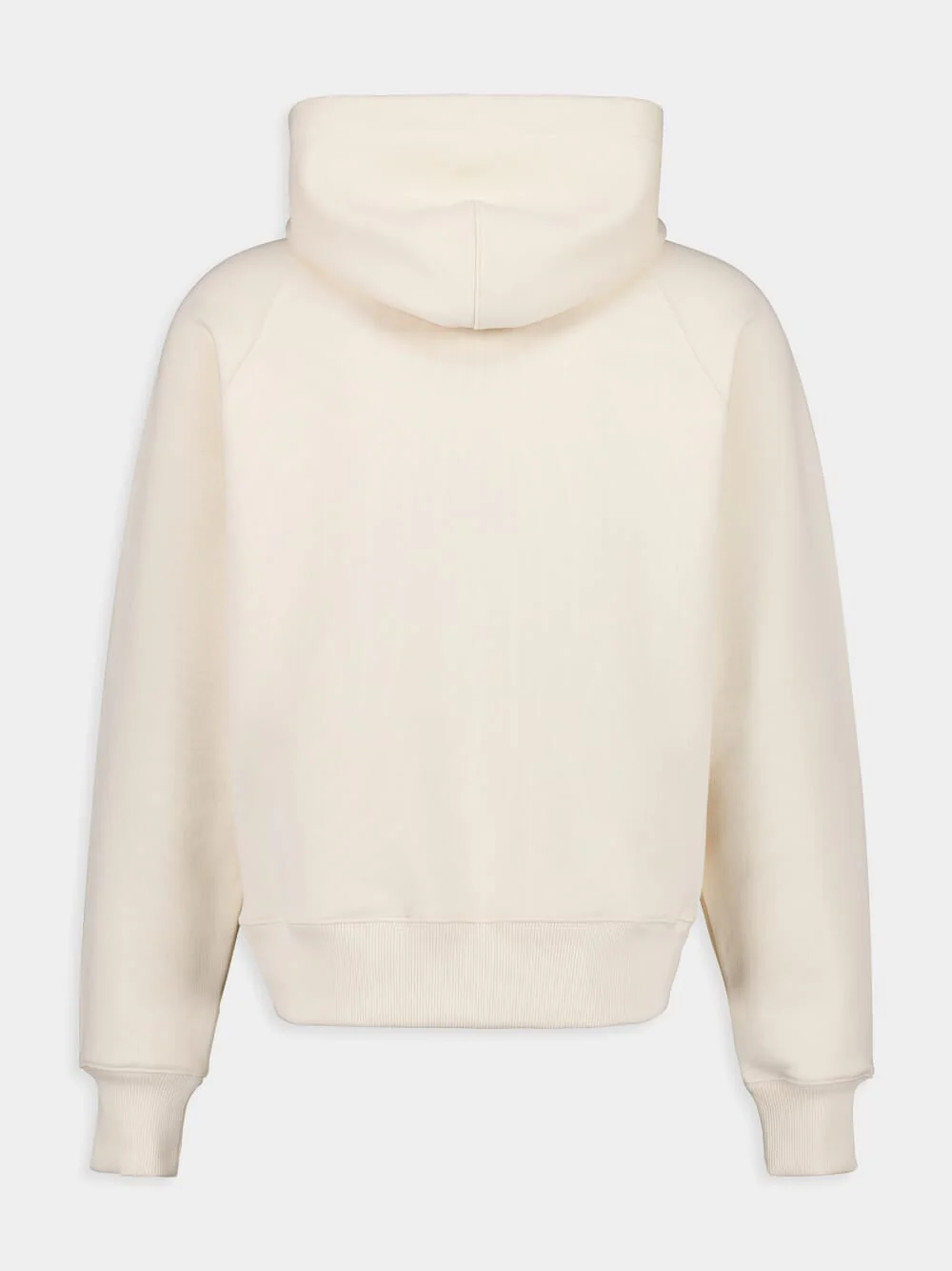 Beige Cotton Sweatshirt with Knitted Patch - Image 7