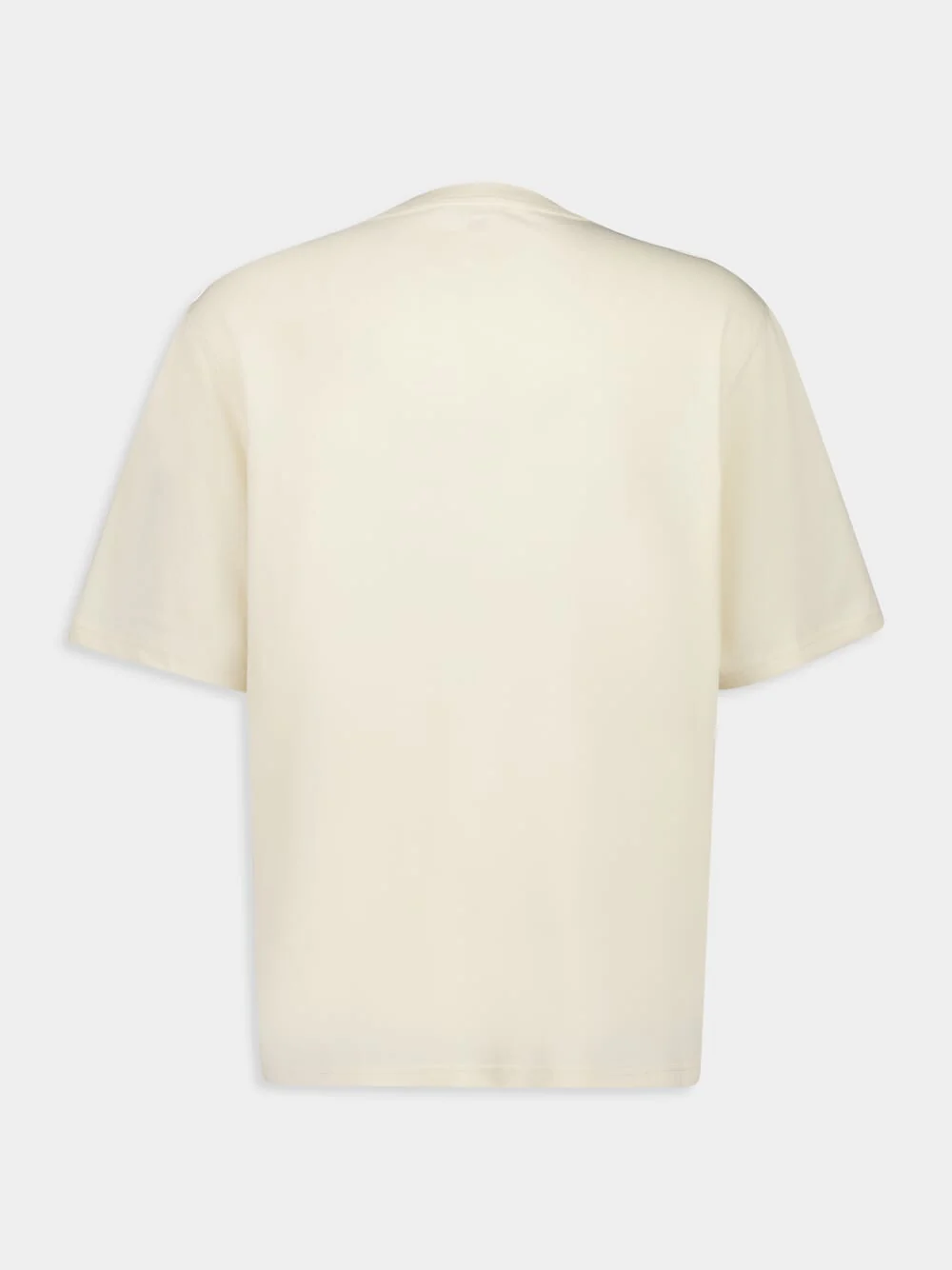 Beige Organic Cotton T-Shirt with Patch - Image 2