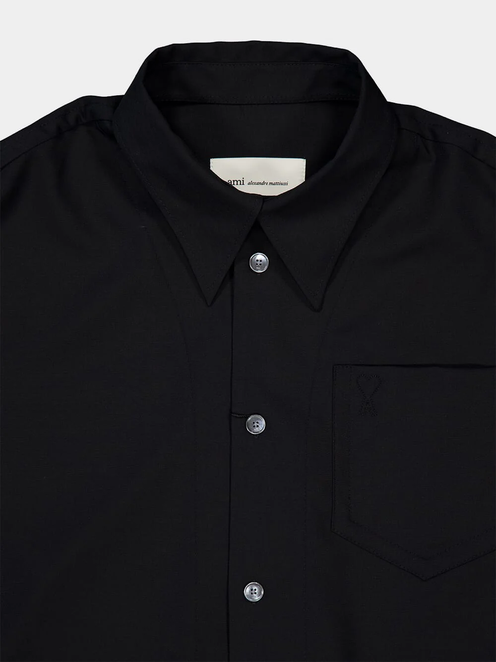 Black Ami de Coeur Wool Shirt - Image 4