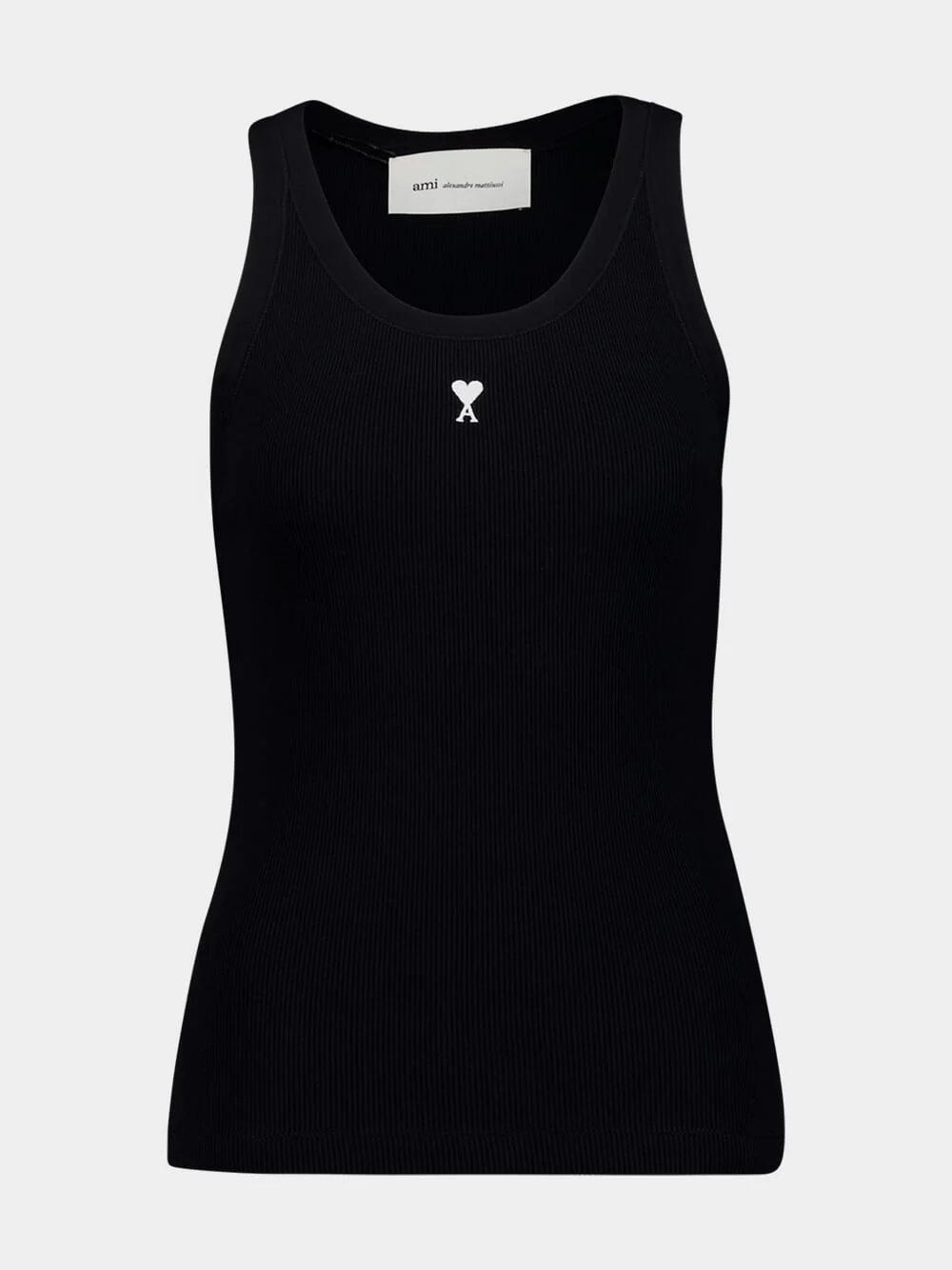 Black Cotton Ami De Coeur Tank Top - Image 2