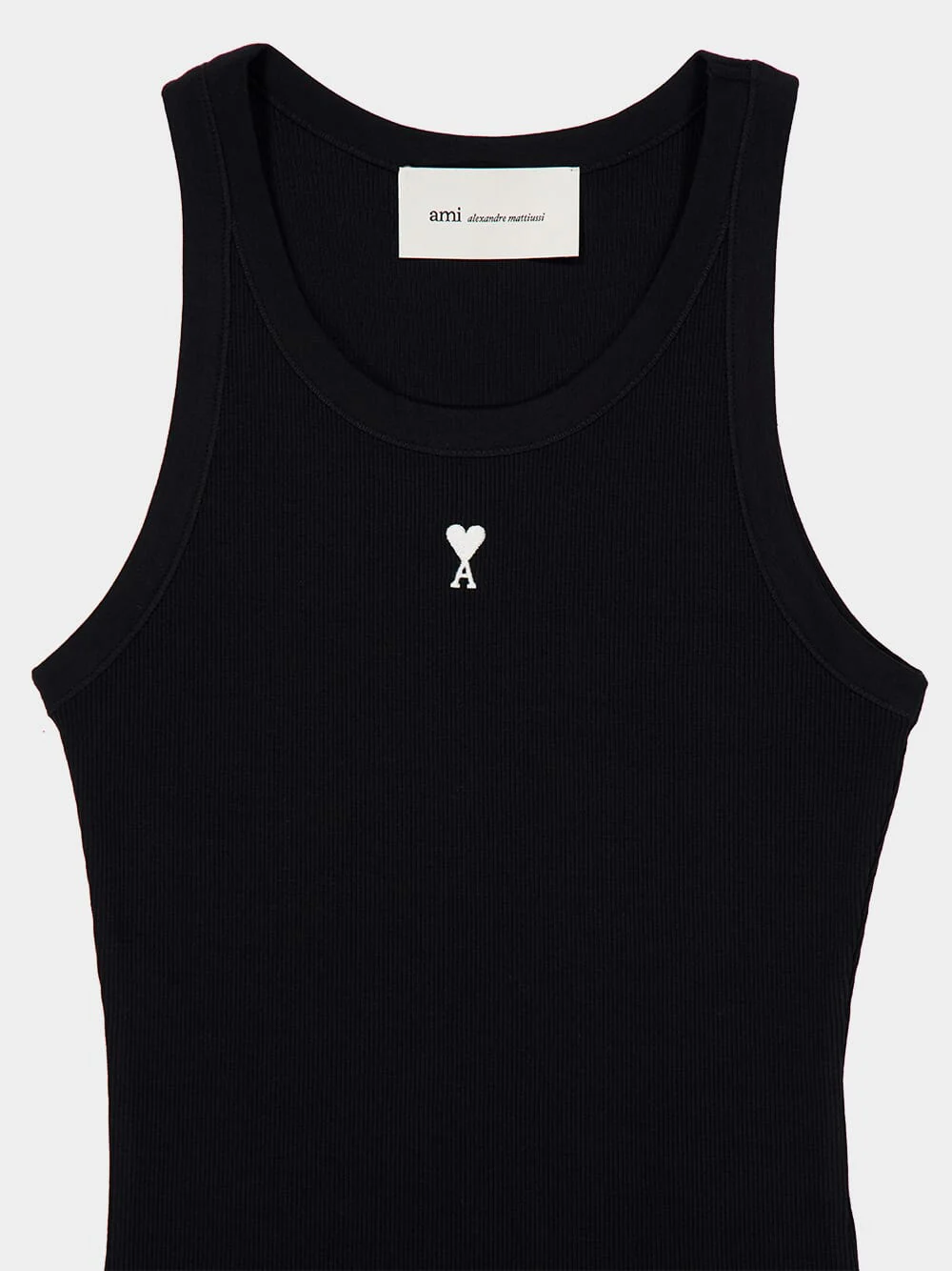 Black Cotton Ami De Coeur Tank Top - Image 5