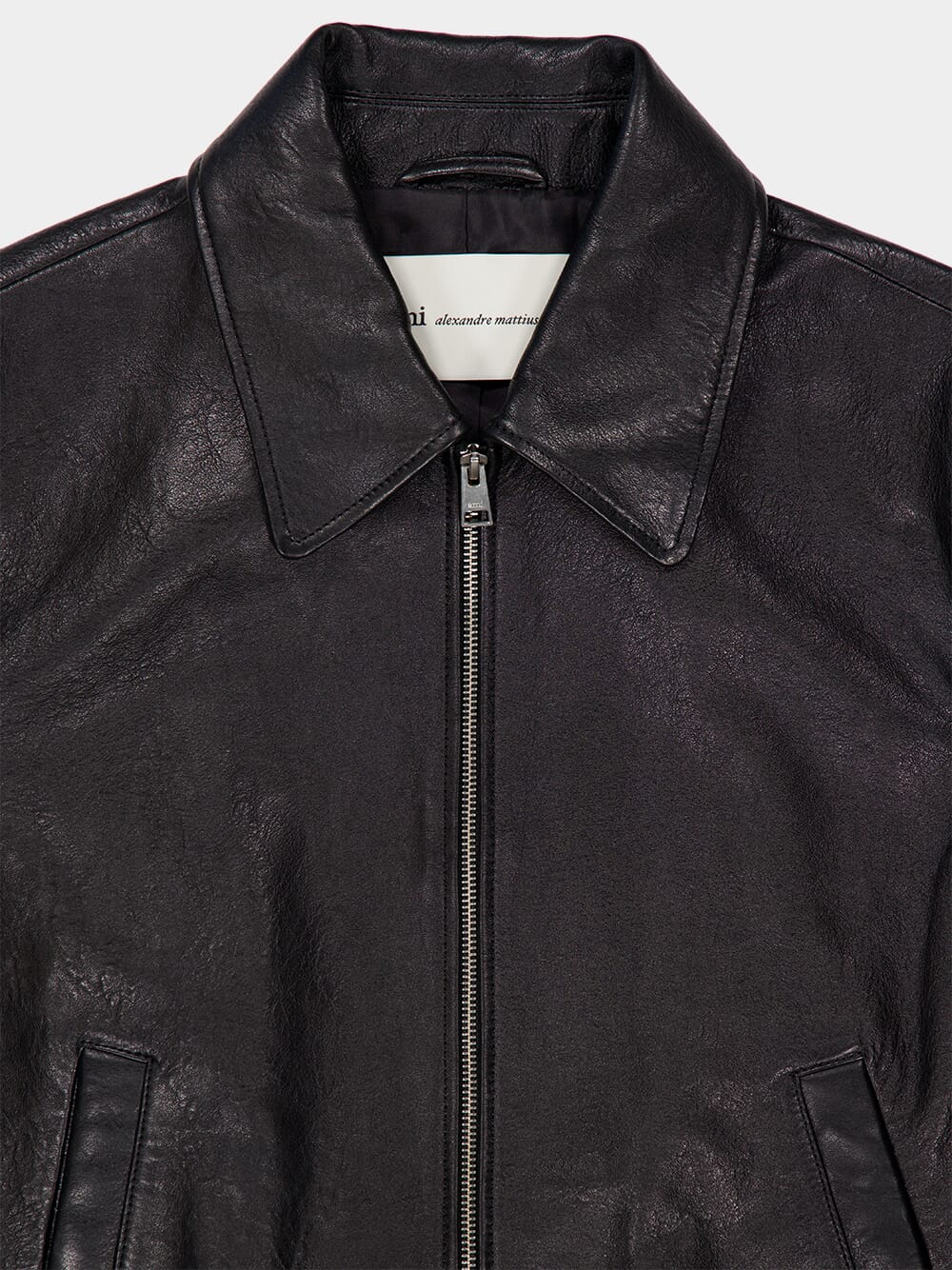Black Lamb Leather Zipped Jacket - Image 5