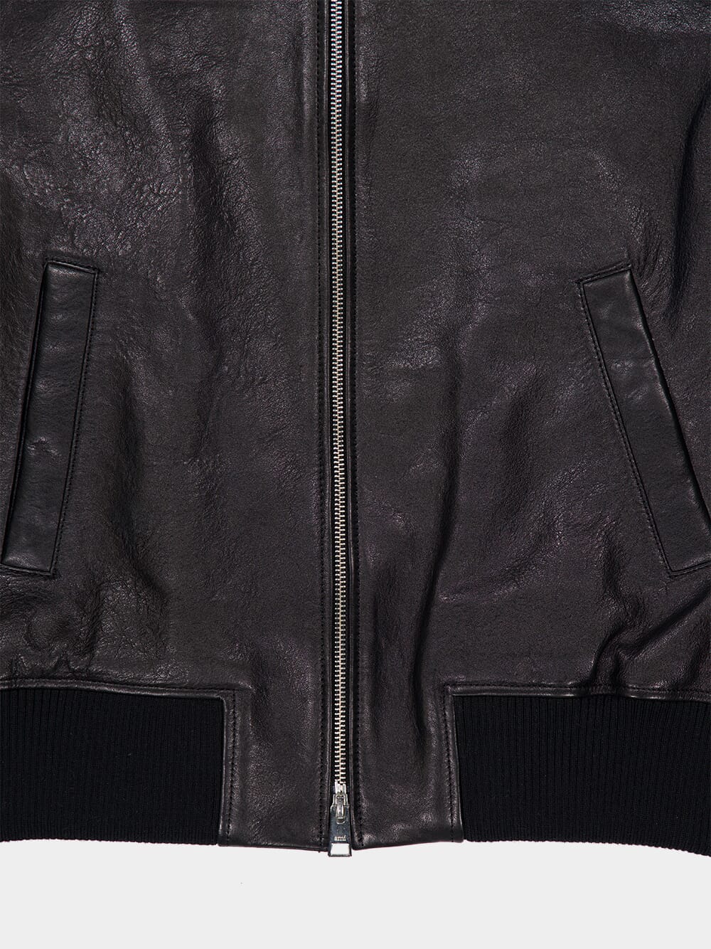 Black Lamb Leather Zipped Jacket - Image 7