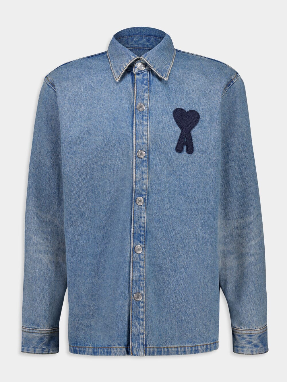 Blue Cotton Ami de Coeur Overshirt - Image 2