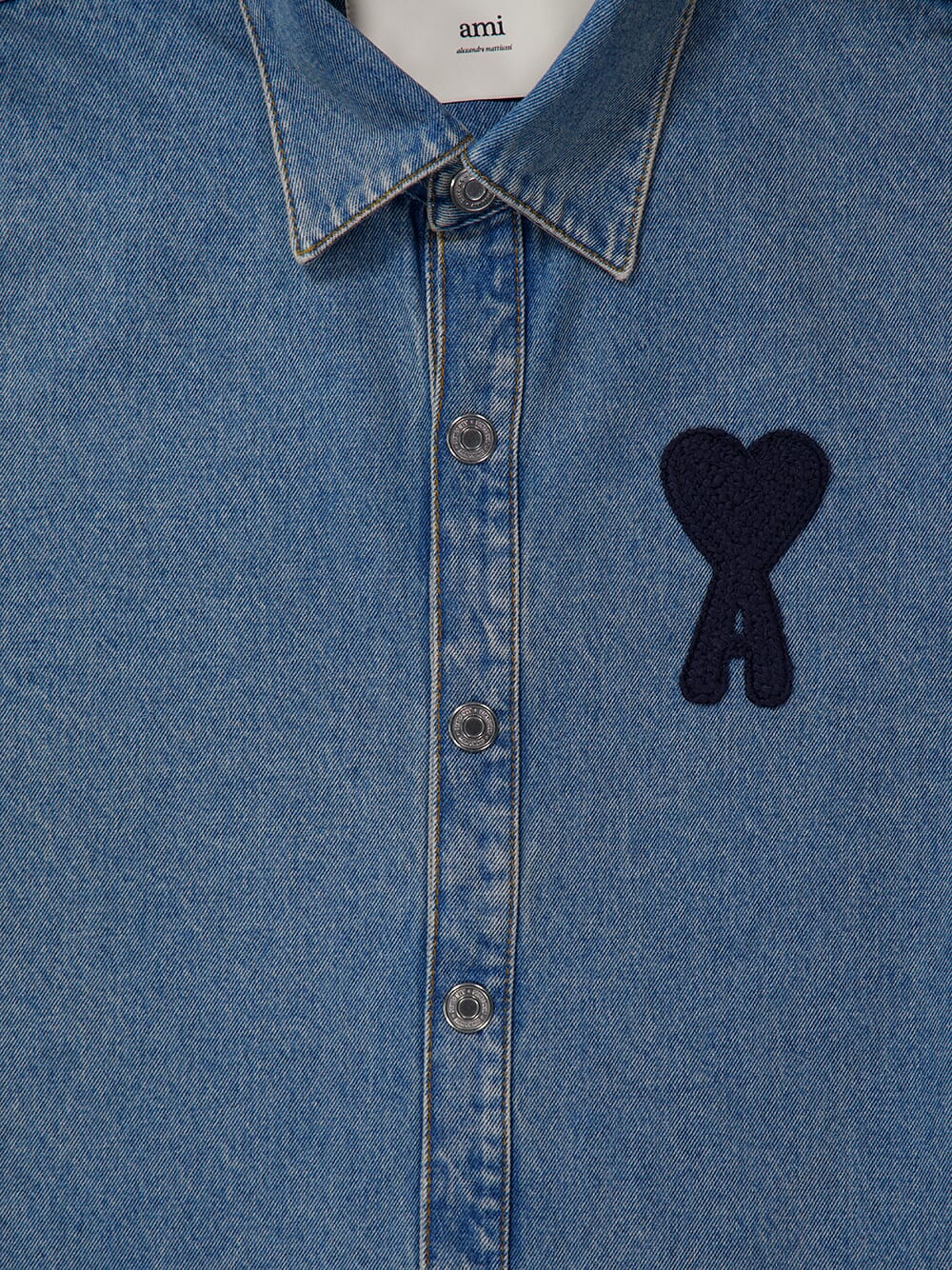 Blue Cotton Ami de Coeur Overshirt - Image 5