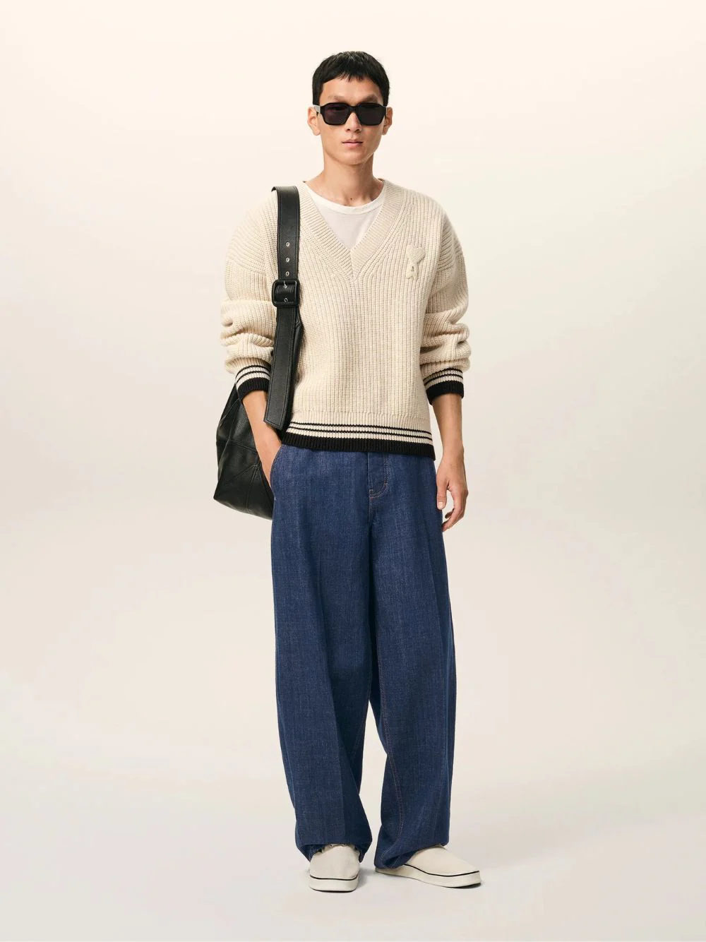 Blue Cotton Balloon Fit Jeans