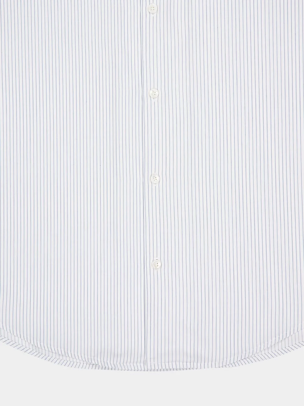 Blue Cotton Camp Collar Short Sleeve Shirt - Image 6