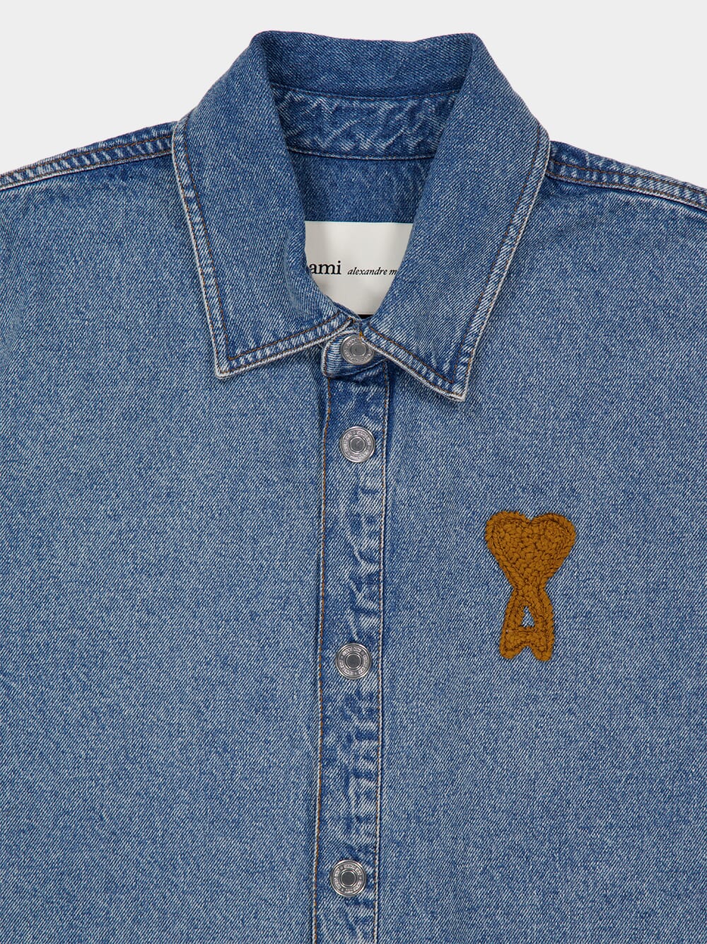 Blue Cotton Knitted Ami De Coeur Overshirt - Image 3