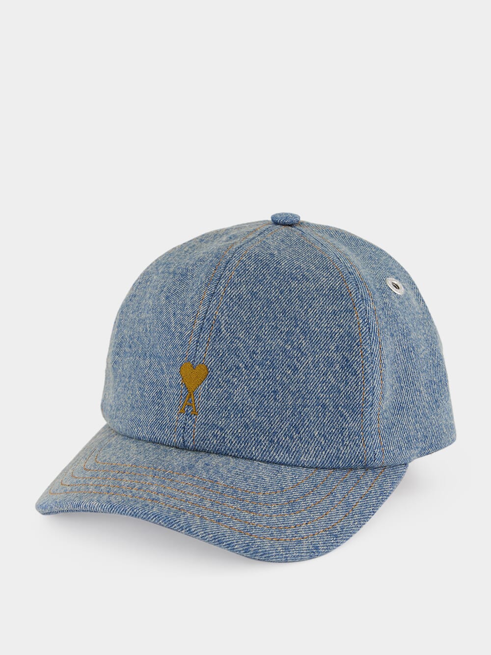 Blue Denim Ami De Coeur Embroidery Cap - Image 2