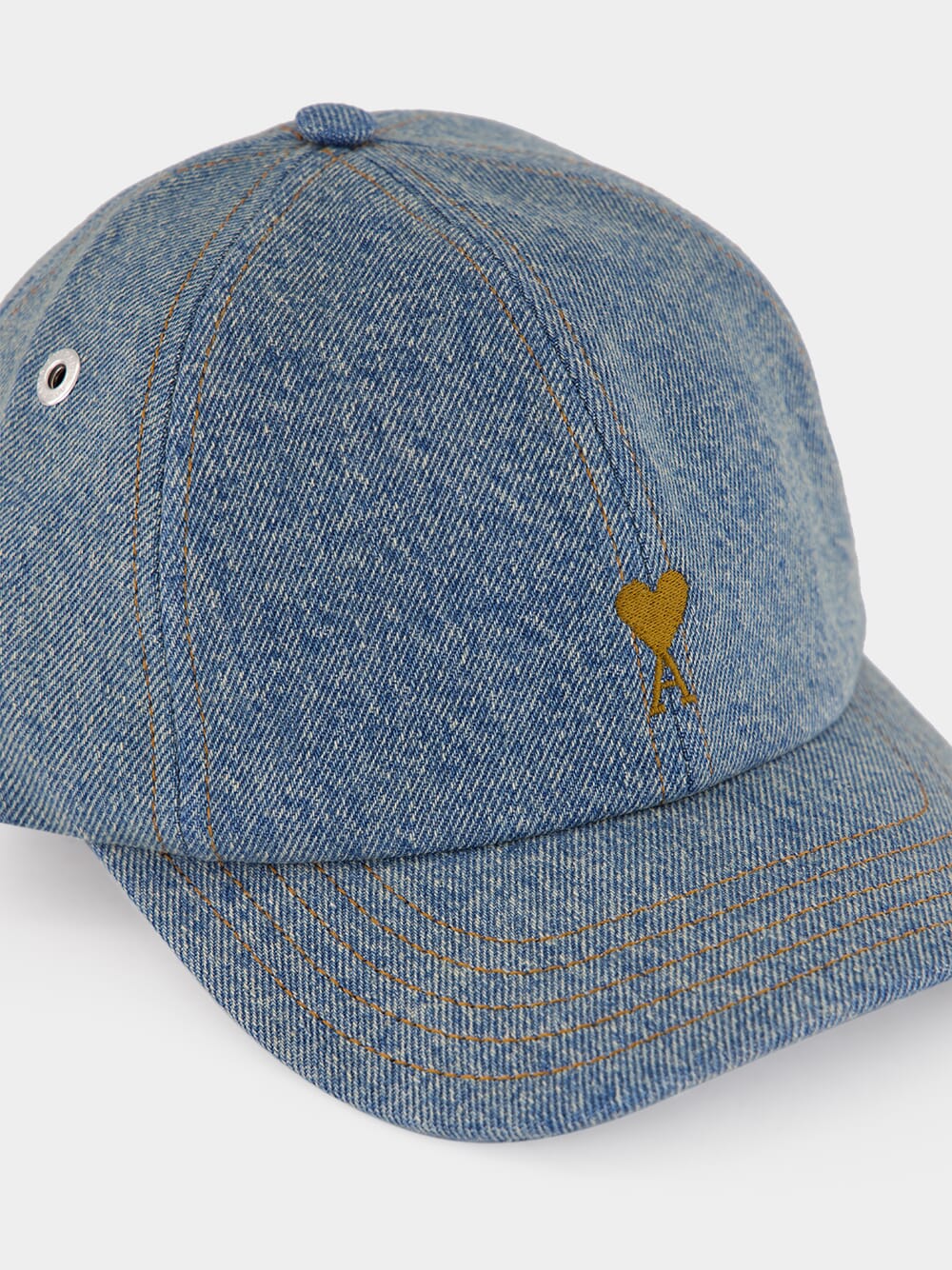 Blue Denim Ami De Coeur Embroidery Cap - Image 5