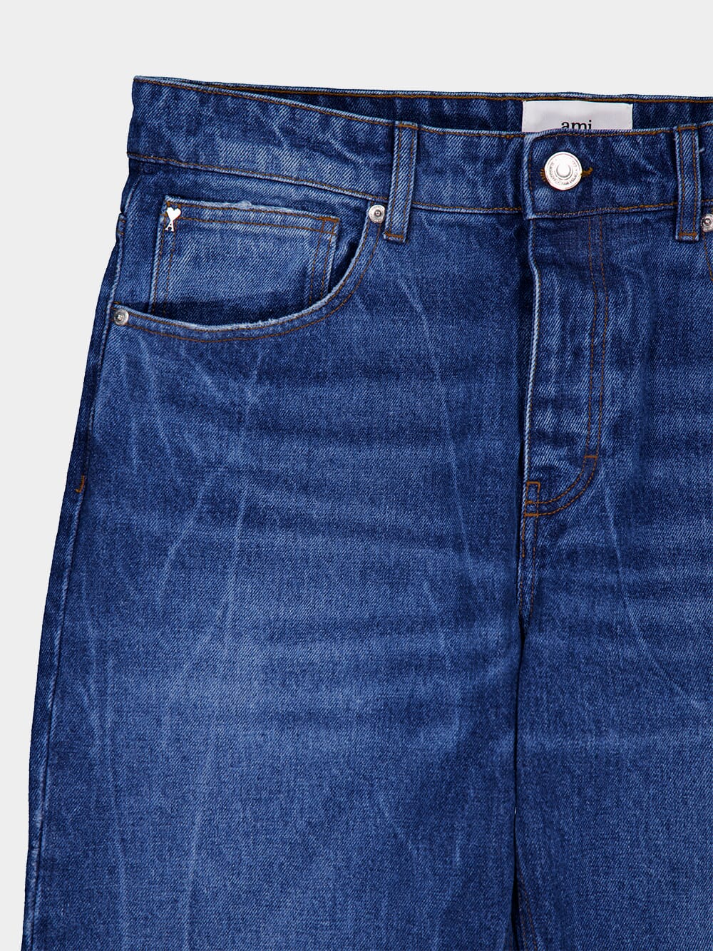 Mid-Washed Indigo Classic Fit Jeans - Image 3