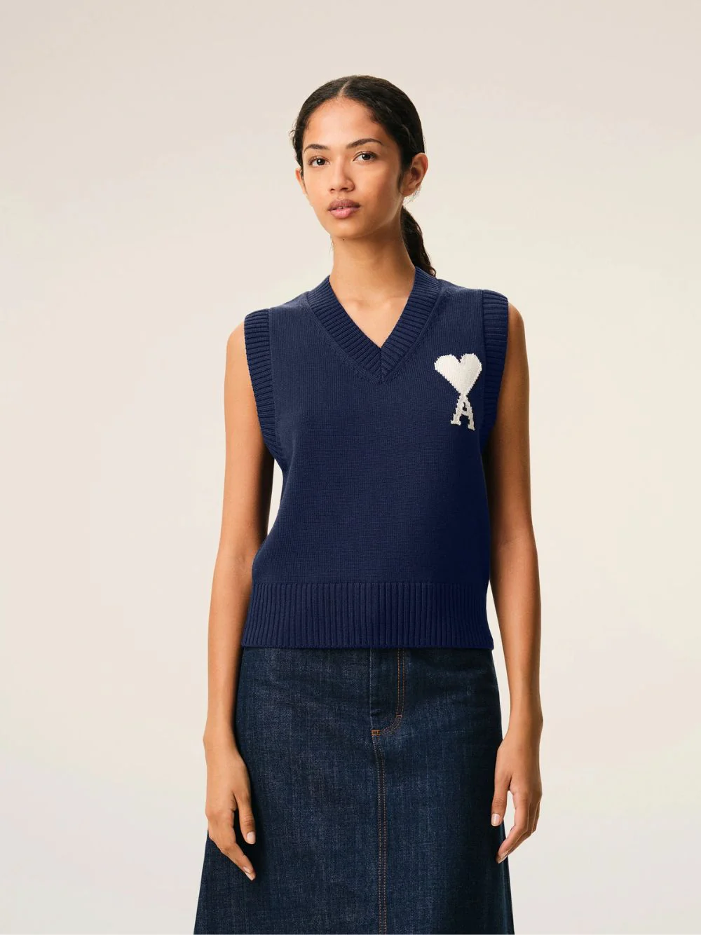 Blue Sleeveless Ami De Coeur Sweater - Image 3