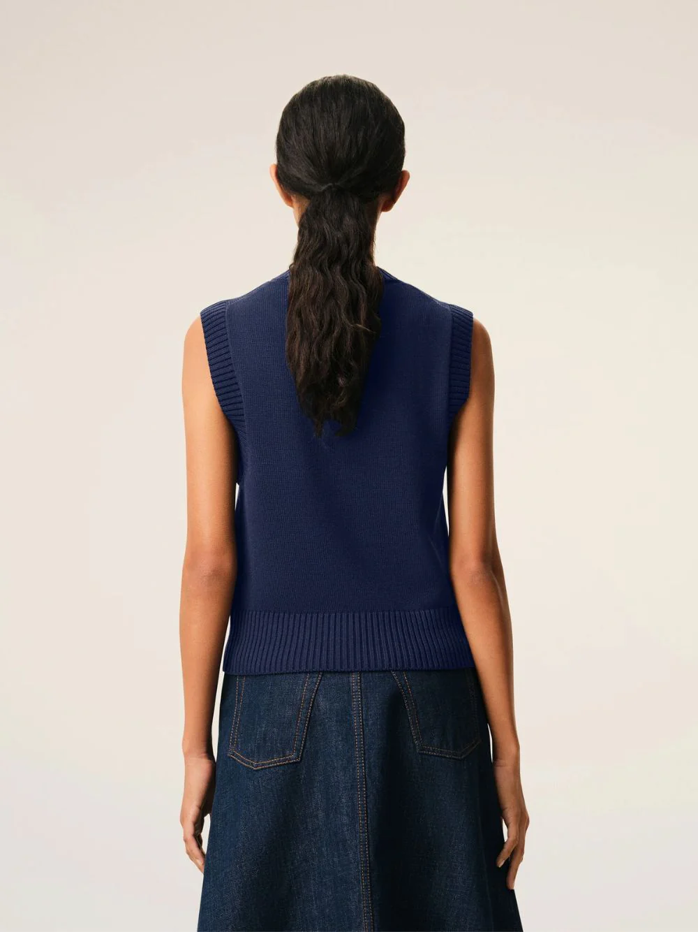 Blue Sleeveless Ami De Coeur Sweater - Image 5