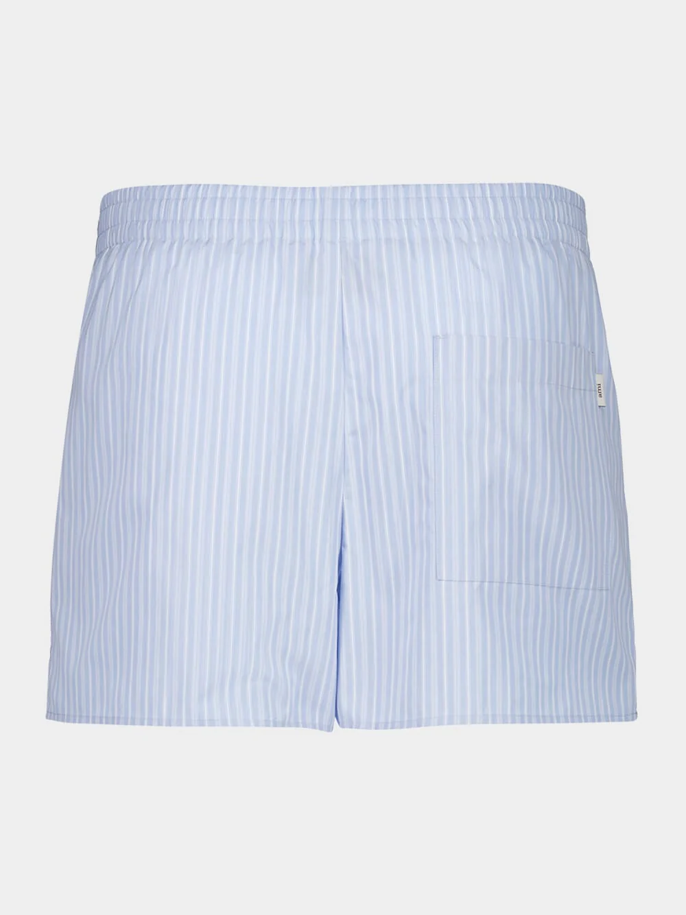 Blue Striped Cotton Elasticated Shorts - Image 3