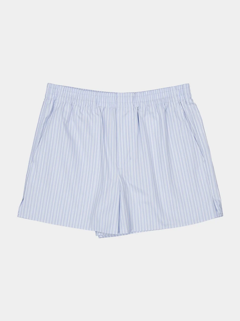 Blue Striped Cotton Elasticated Shorts - Image 6